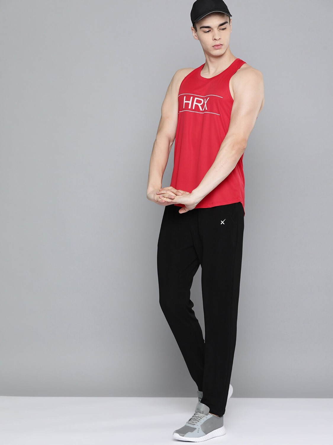 Image of HRX by Hrithik Roshan Printed Men Round Neck Red T-Shirt