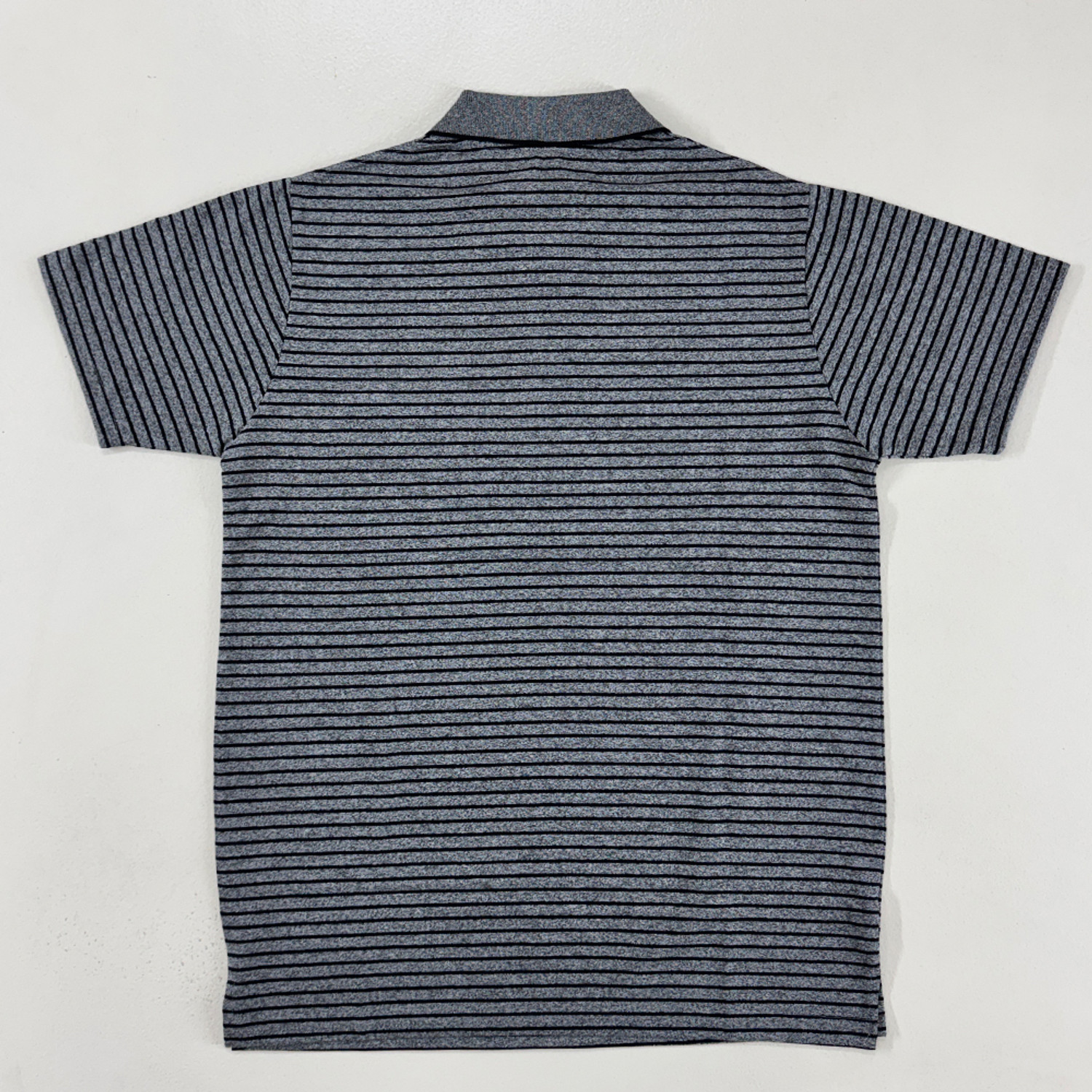 Image of Coldplay Striped Men Polo Neck Grey T-Shirt