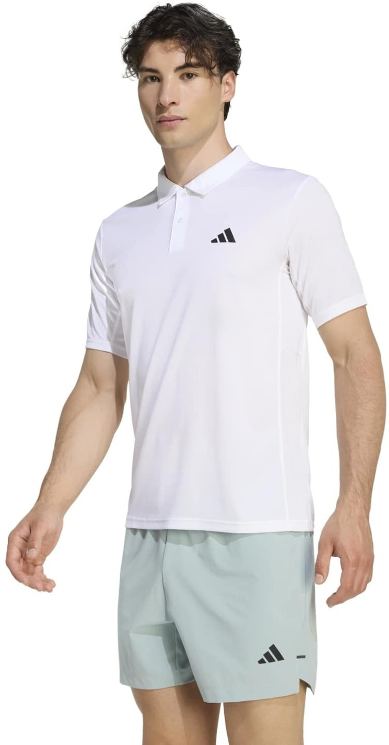 Image of ADIDAS Men Printed Polo Neck Polyester White T-Shirt