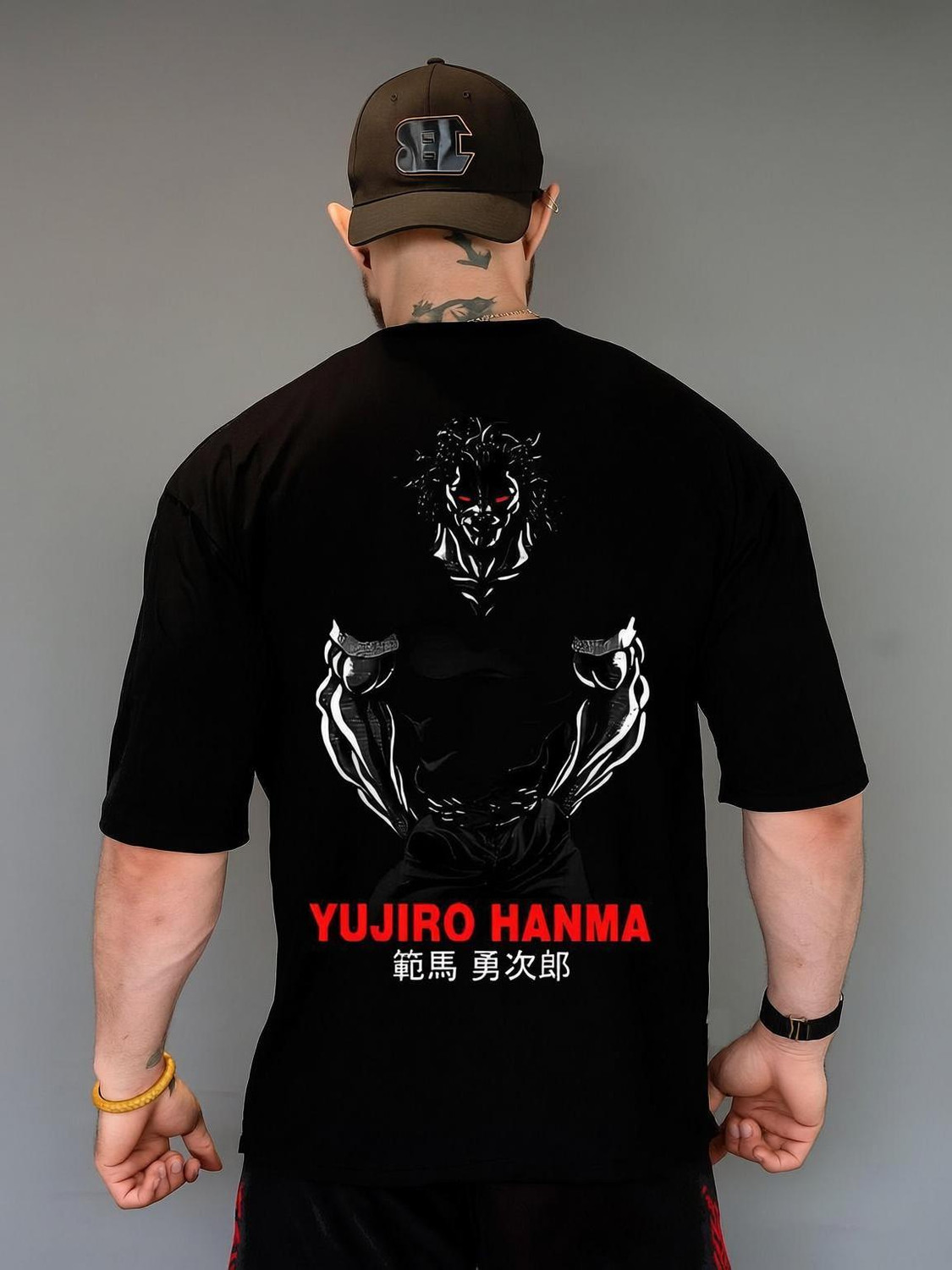 Image of SQF Printed Men Round Neck Black T-Shirt