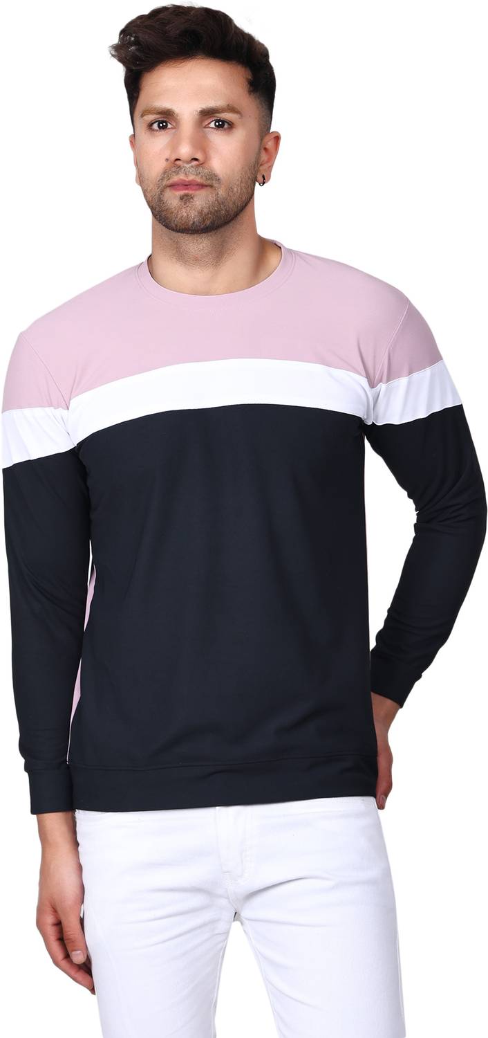 BADOS Colorblock Men Round Neck Multicolor T-Shirt