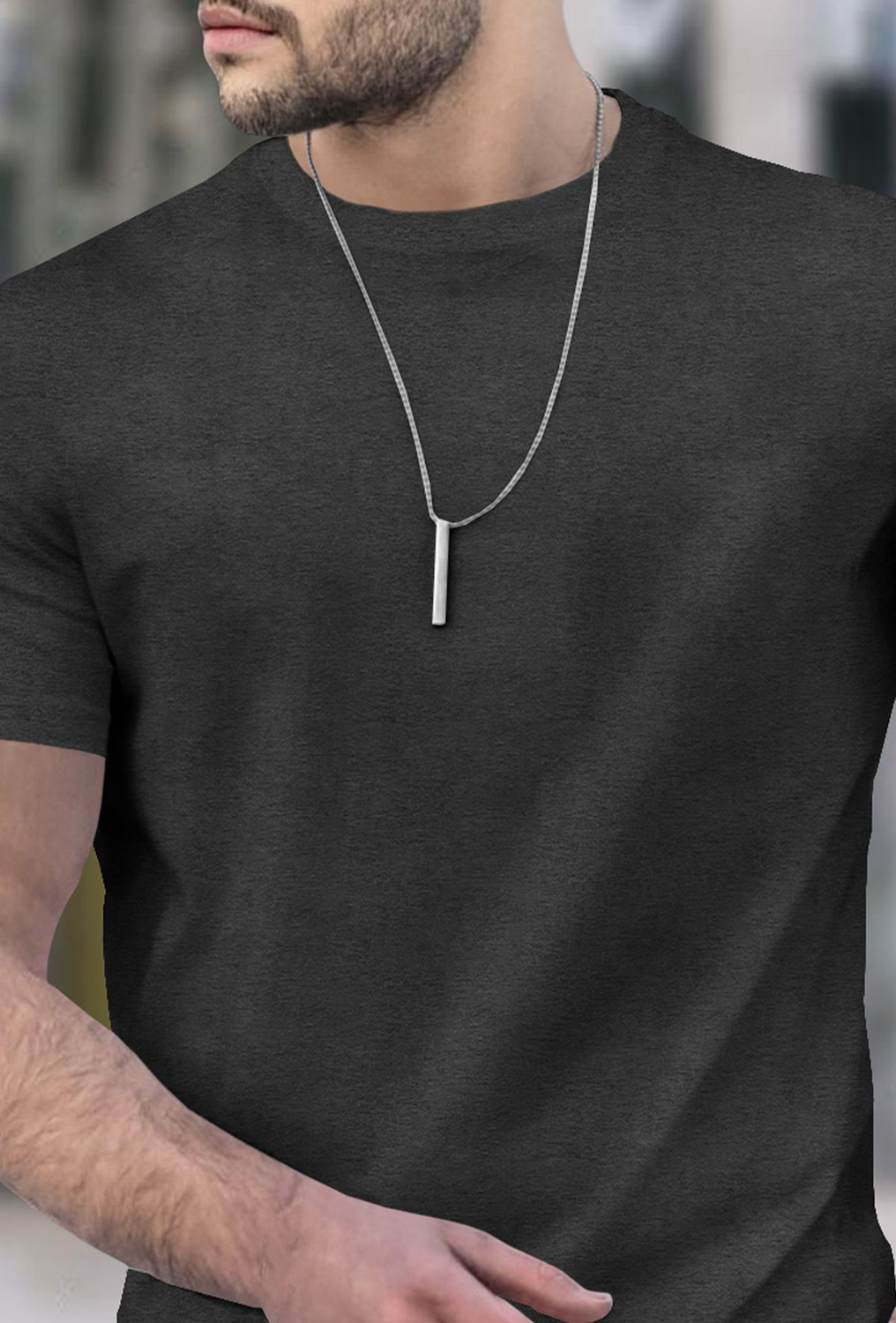 Image of TRIPR Solid Men Black T-Shirt