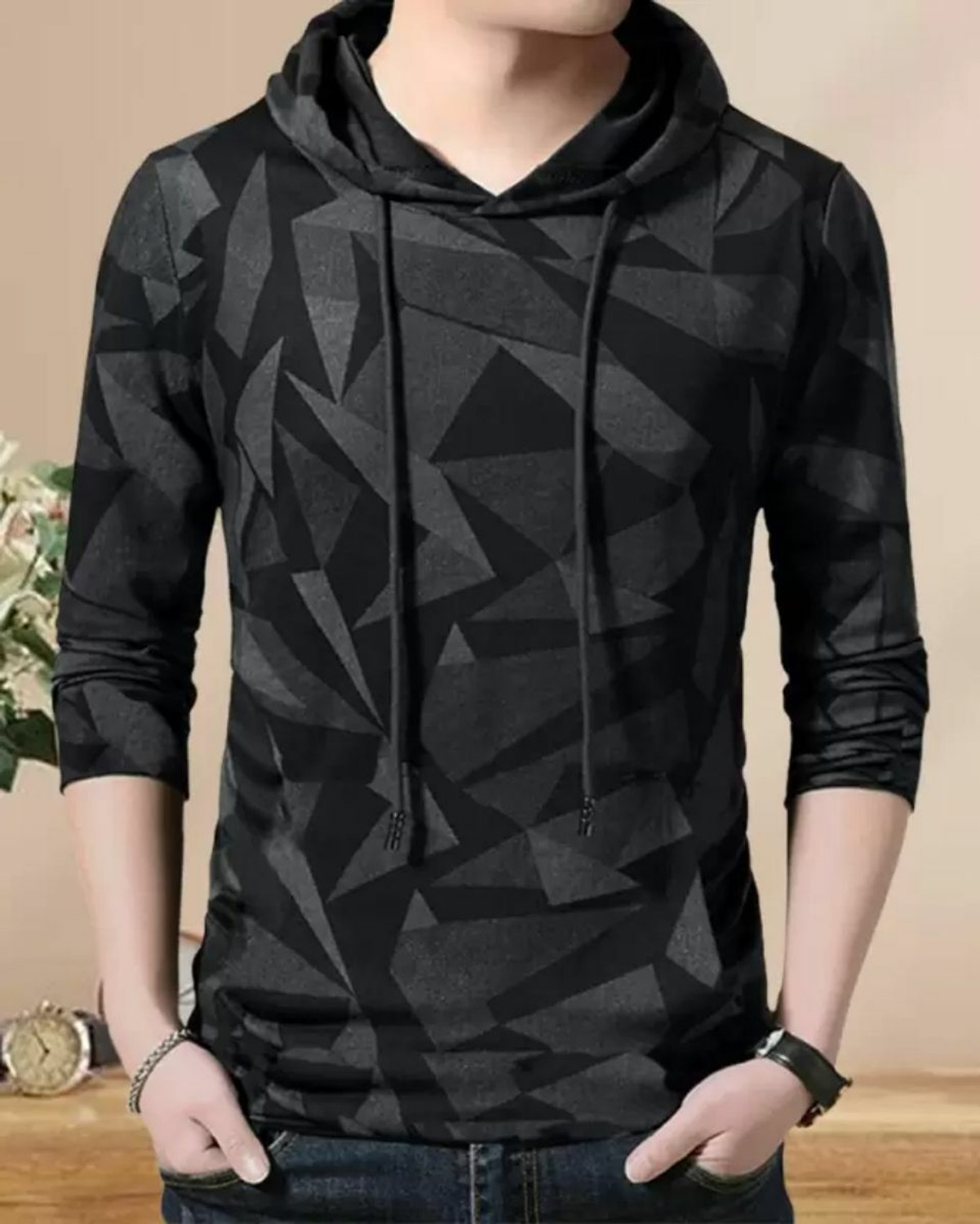 Image of Bell Paper Printed Women V Neck Grey T-Shirt