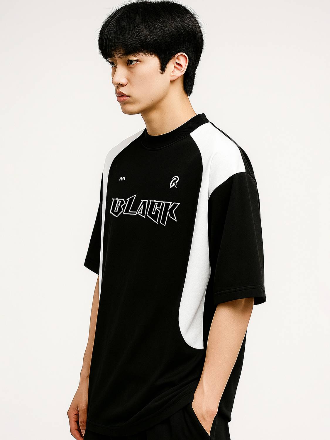 Jump Cuts Men Black Round Neck T-Shirt - Image 3