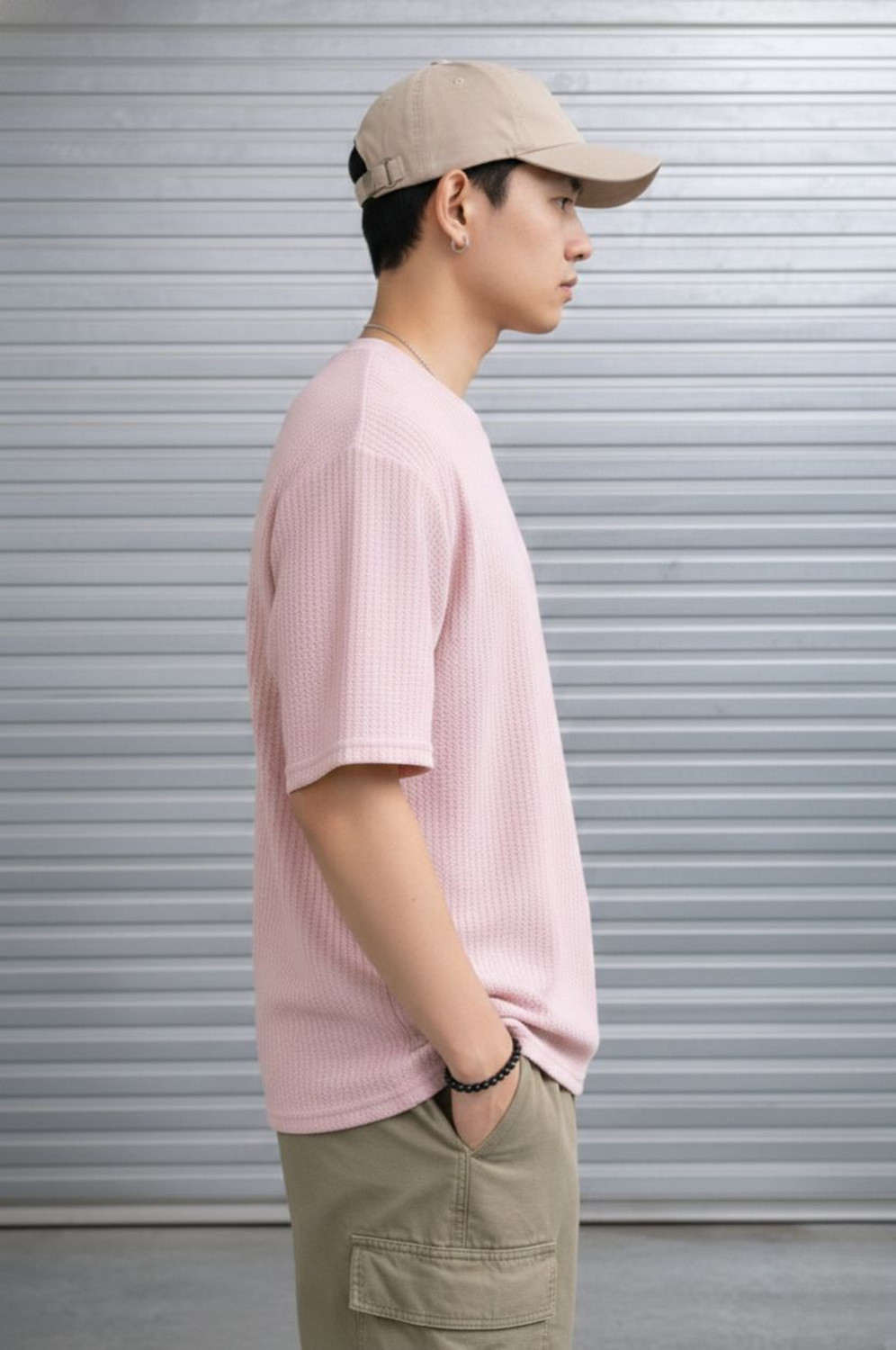 Image of KAJARU TEES Solid Men Round Neck Pink T-Shirt