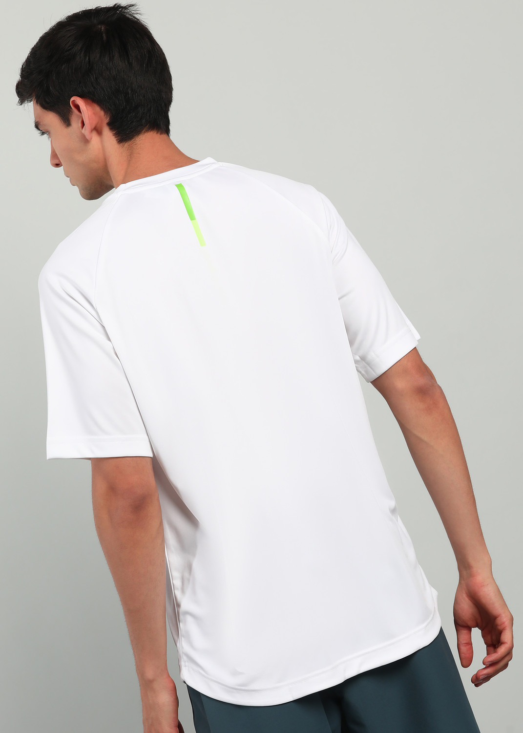 Image of ADIDAS Solid Men Round Neck White T-Shirt