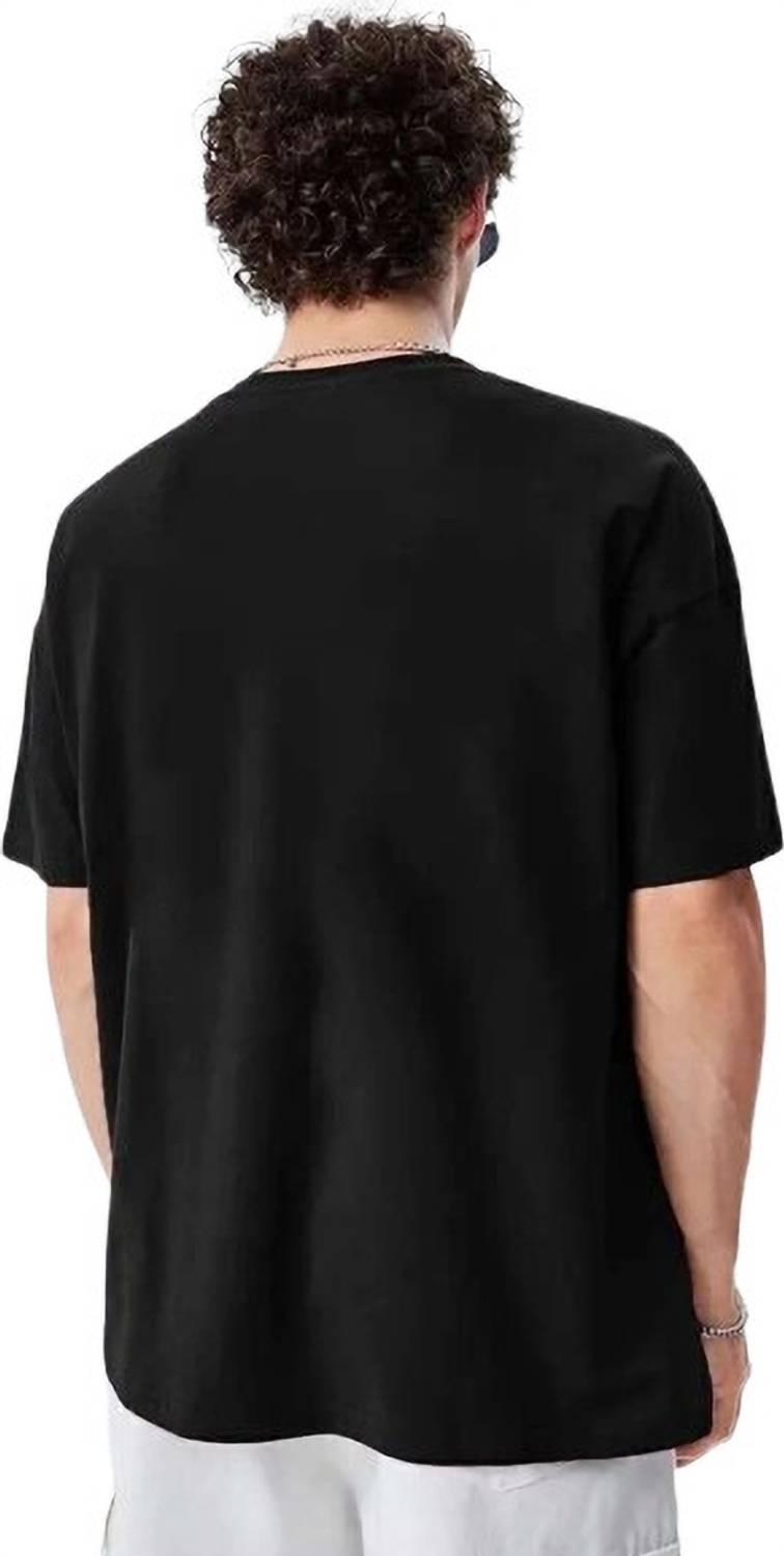 Men Graphic Print Round Neck Cotton Blend Black T-Shirt - Image 2