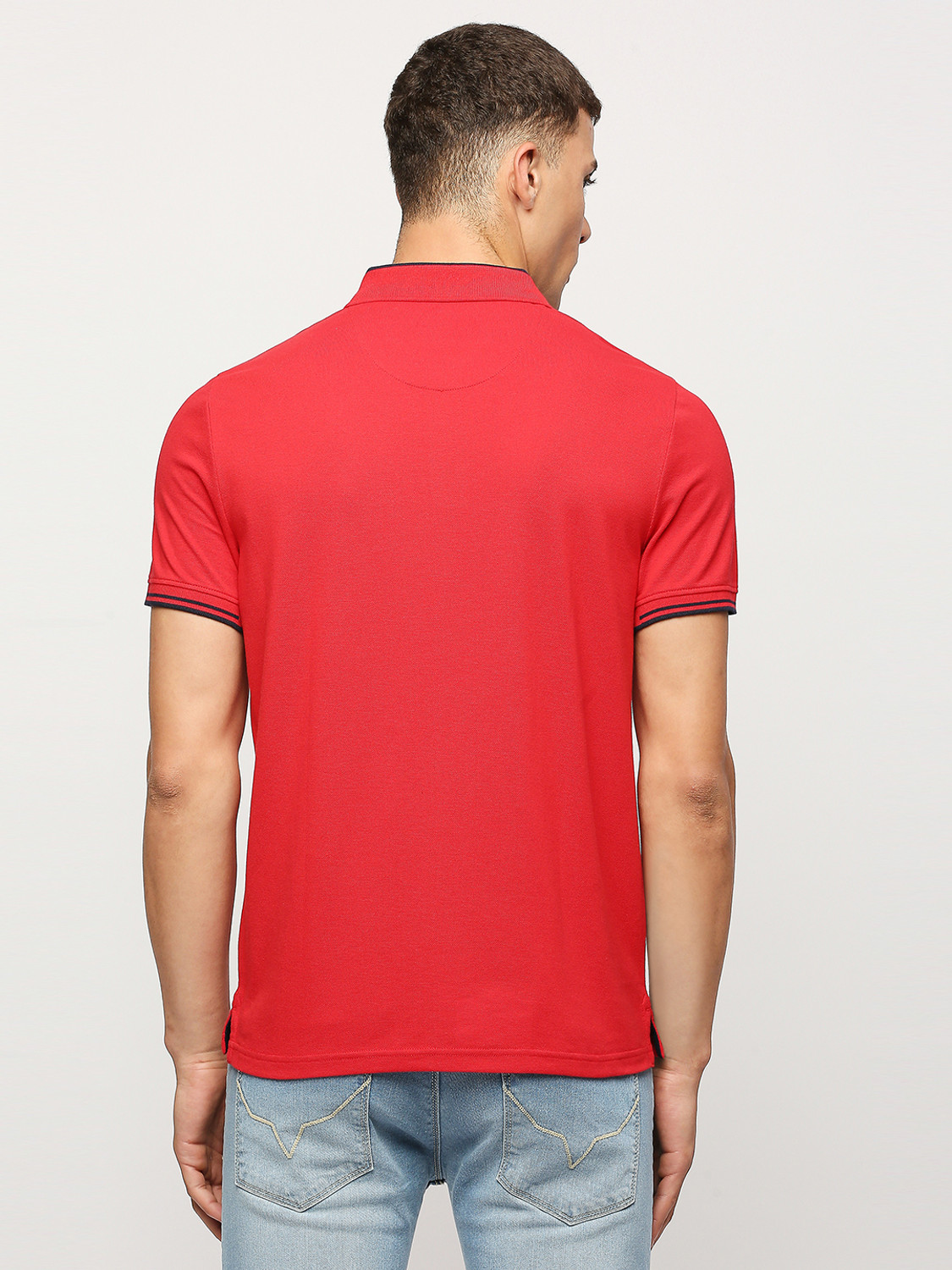 Image of Pepe Jeans Solid Men Polo Neck Red T-Shirt