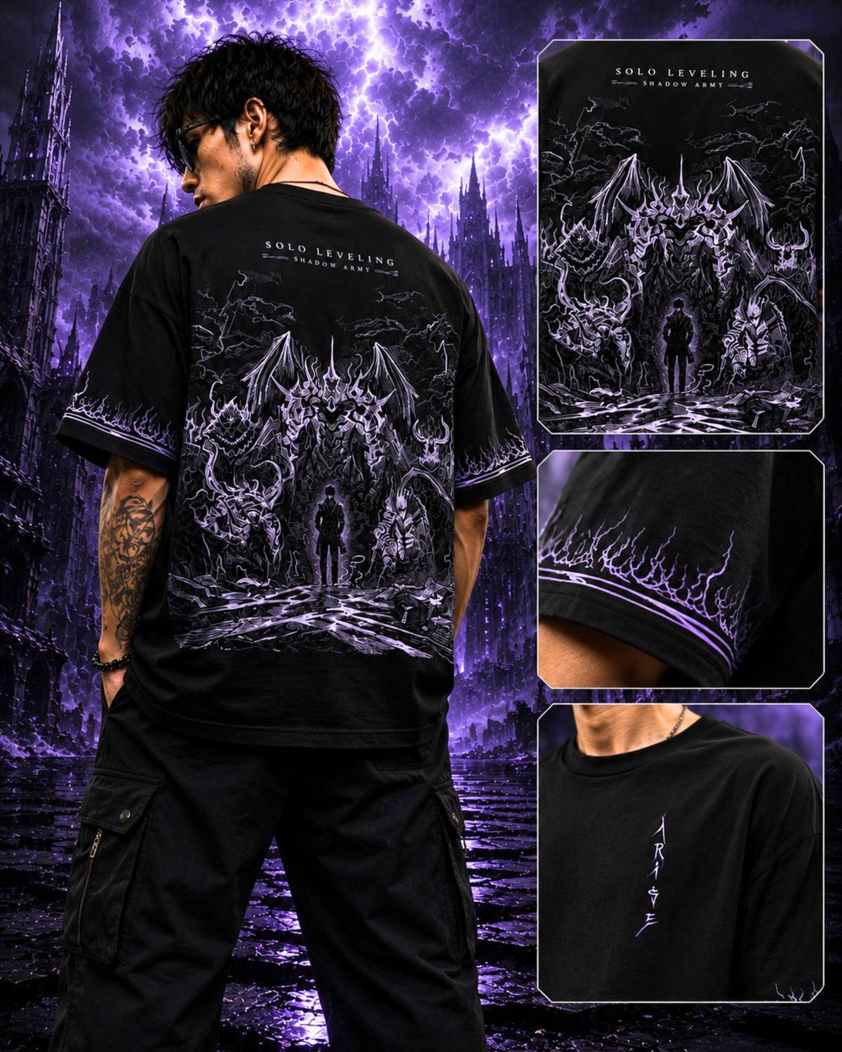 Larren Devis Black Round Neck T-Shirt - Image 1