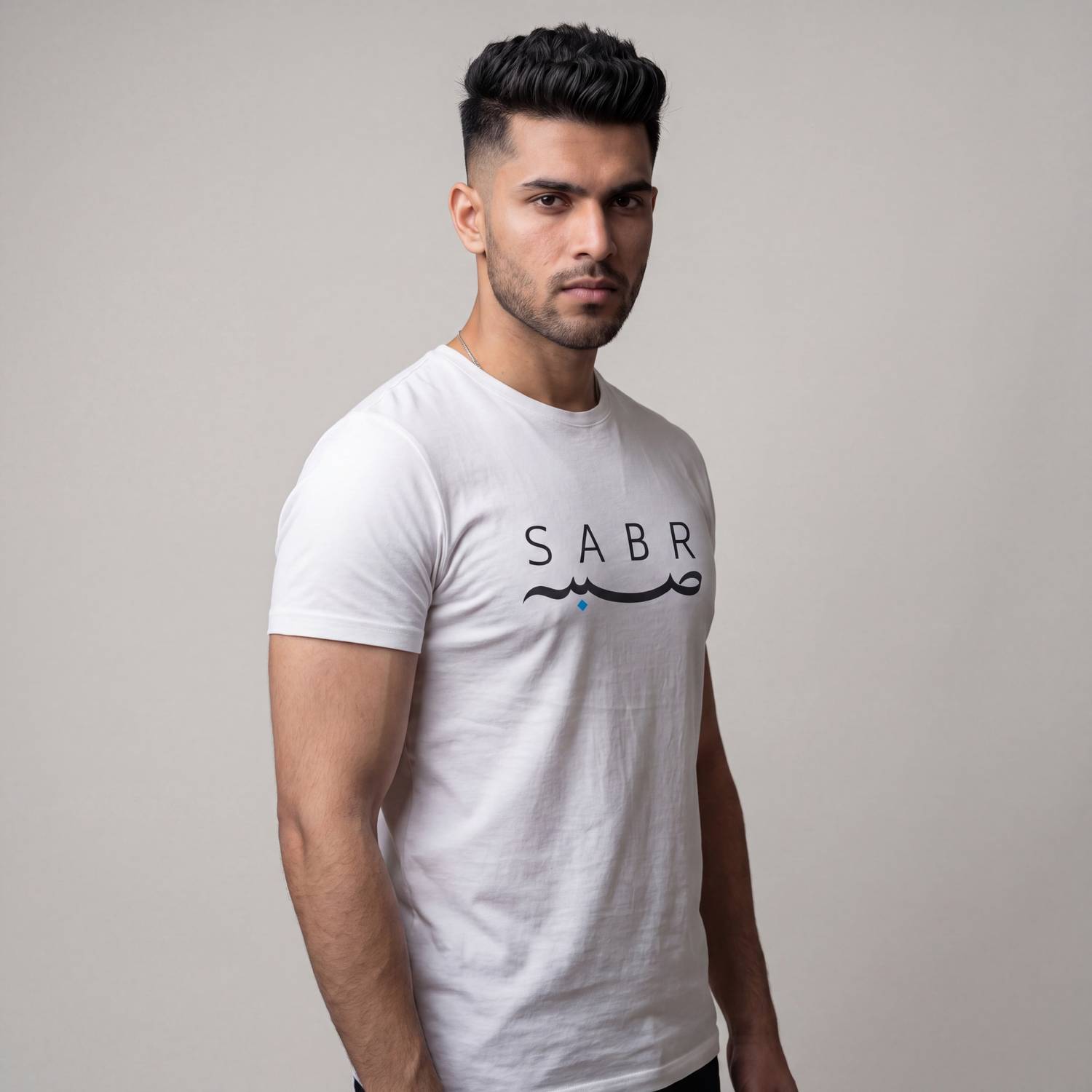 CREDENCECLOTH Men White Round Neck T-Shirt - Image 3