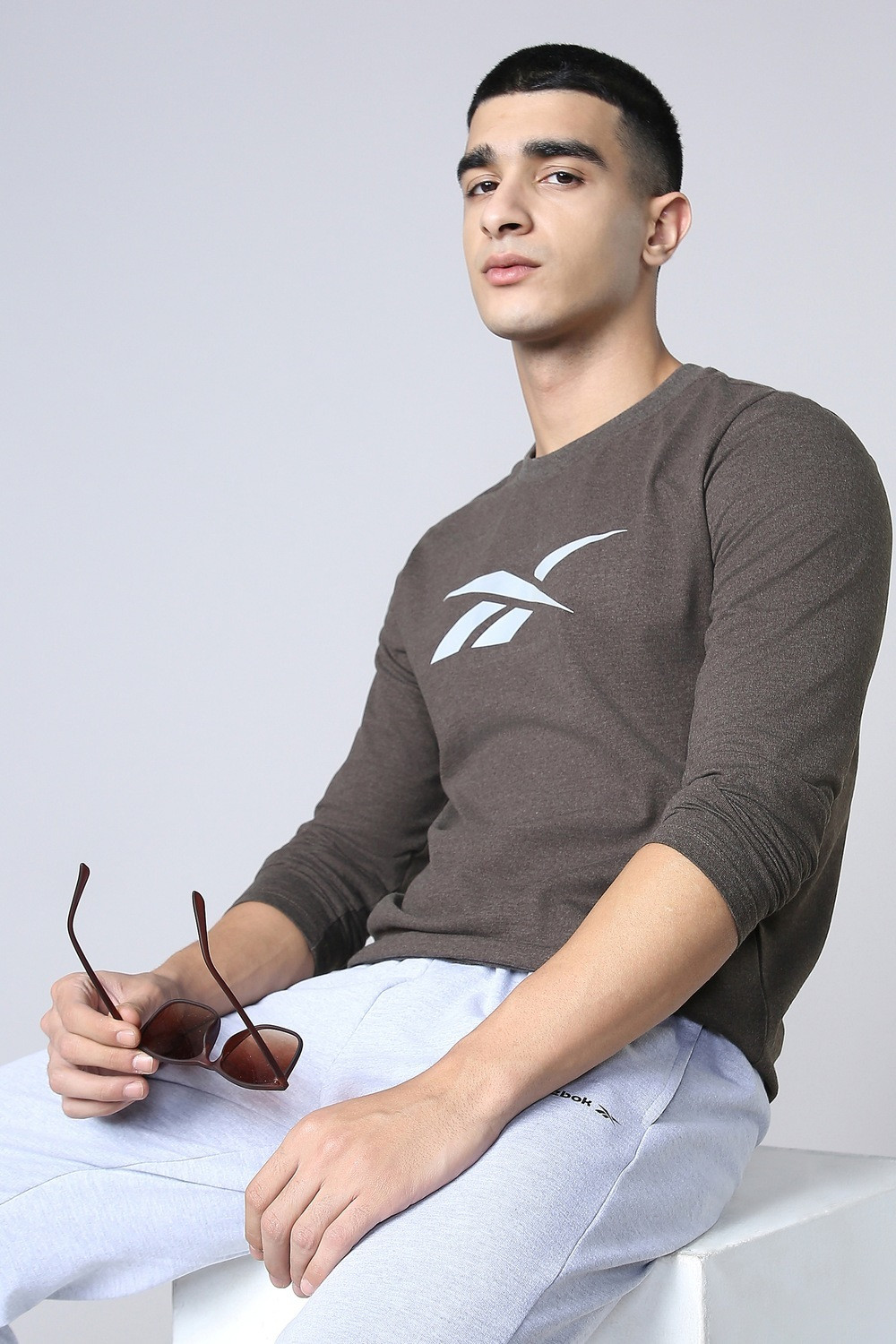 Image of REEBOK Printed Men Round Neck Multicolor T-Shirt