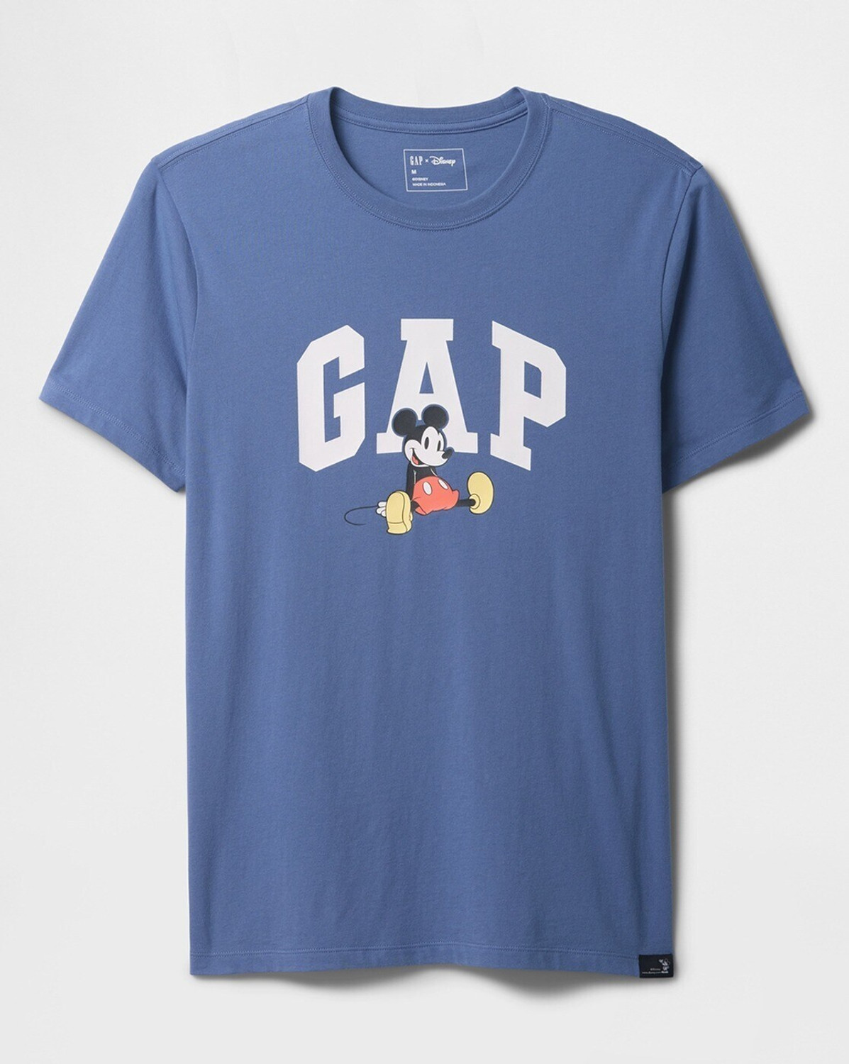 Image of GAP Graphic Print Men Crew Neck Blue T-Shirt