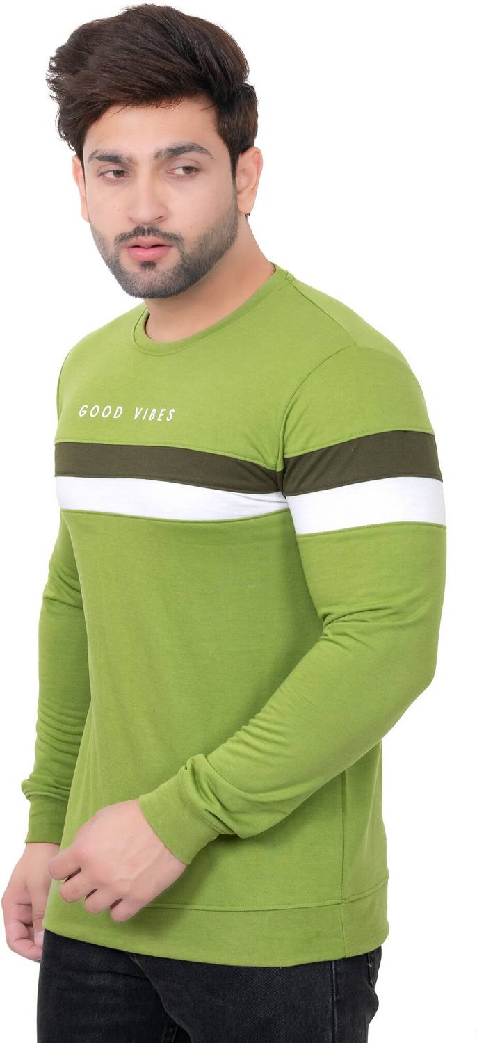 E-MAX Men Colorblock Round Neck Polyester Multicolor T-Shirt