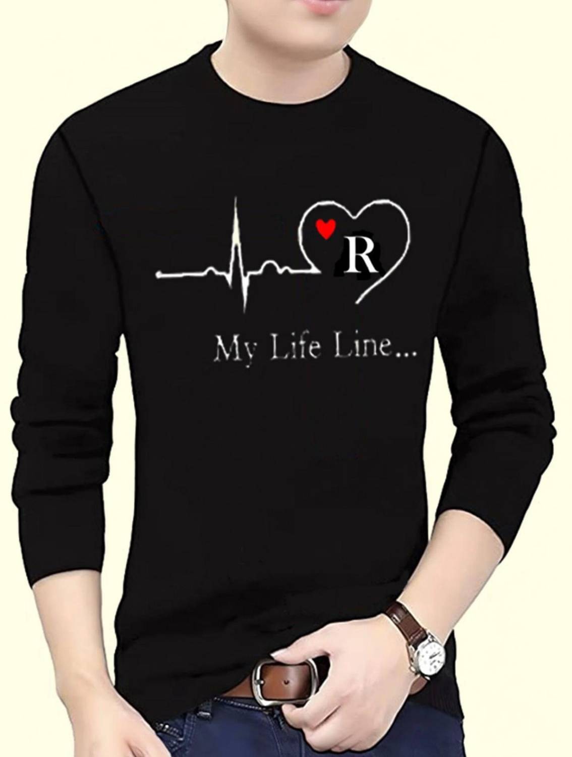 AFCollection Printed, Typography Men Round Neck Black T-Shirt