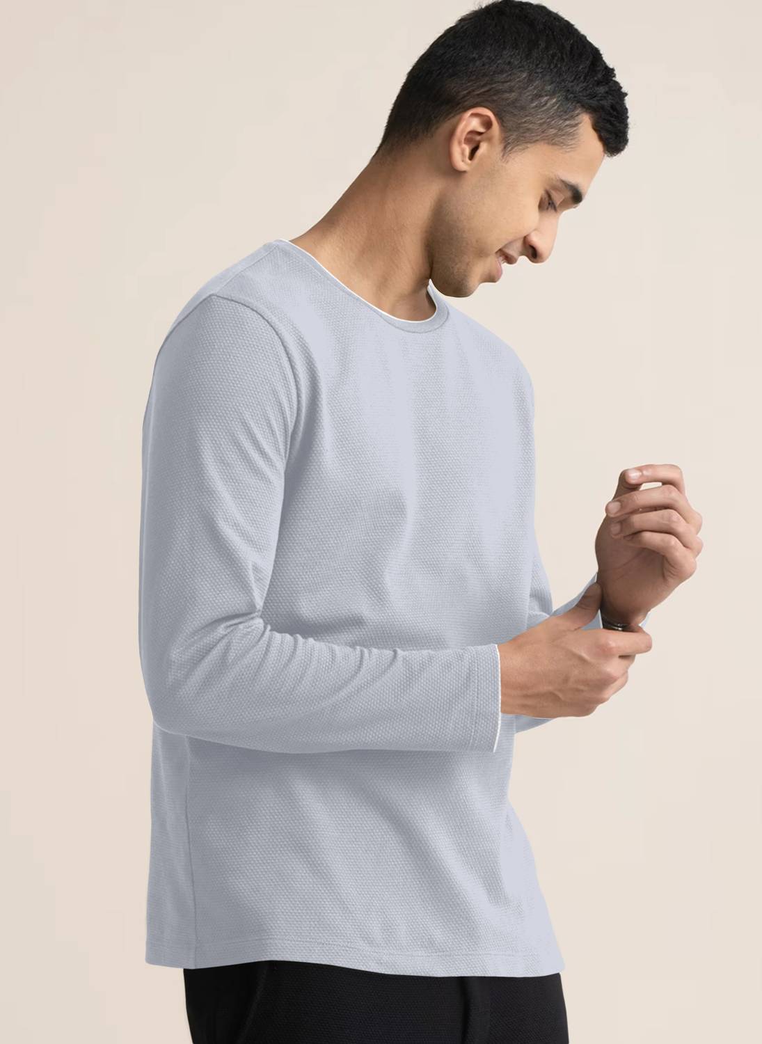 METRONAUT Men's Grey Round Neck T-Shirt - Image 3