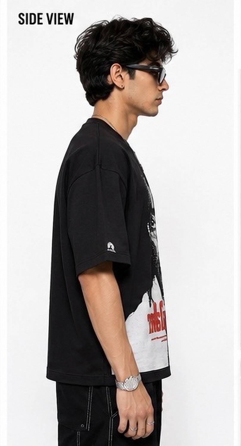 KALIX Men Black Round Neck T-Shirt - Image 3