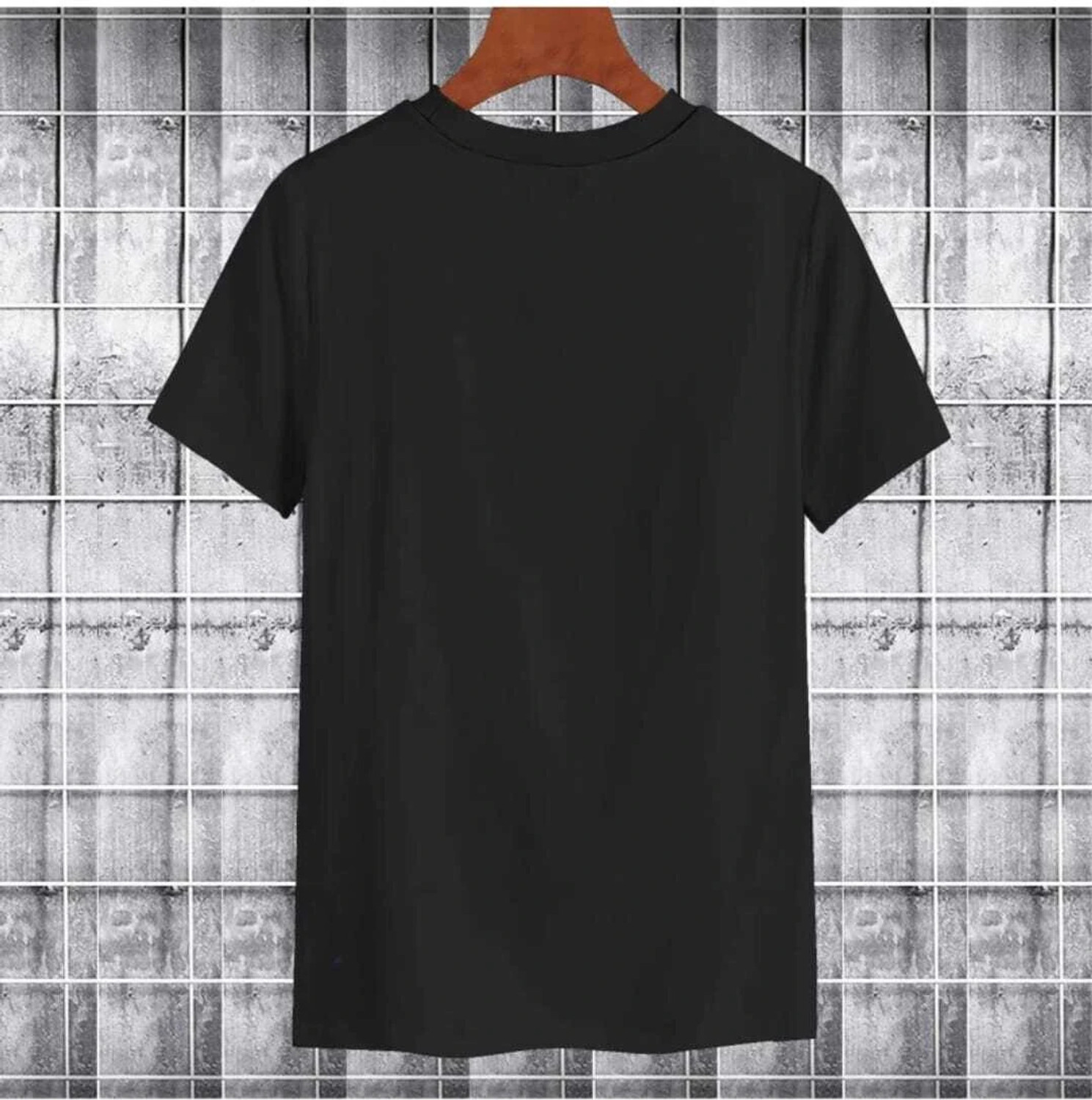 Image of Meetri Graphic Print Men Round Neck Black, Light Green T-Shirt