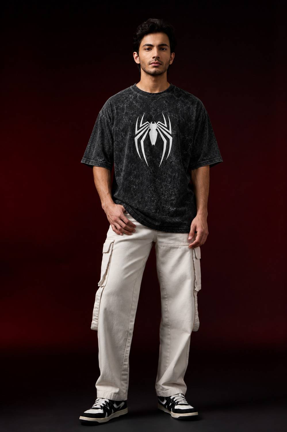 Woops Studio! Black Men's Round Neck T-Shirt - Image 4