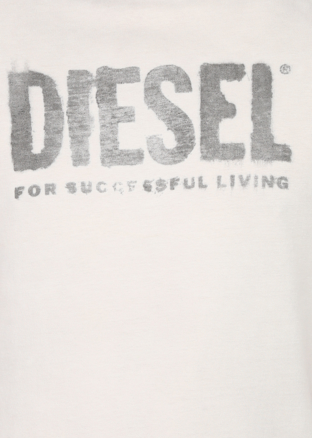 Image of DIESEL Printed Men Round Neck Grey T-Shirt