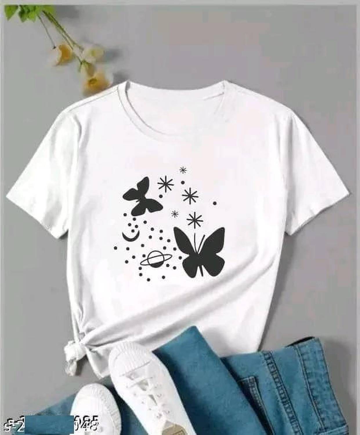 OneTip Printed Men Round Neck White T-Shirt