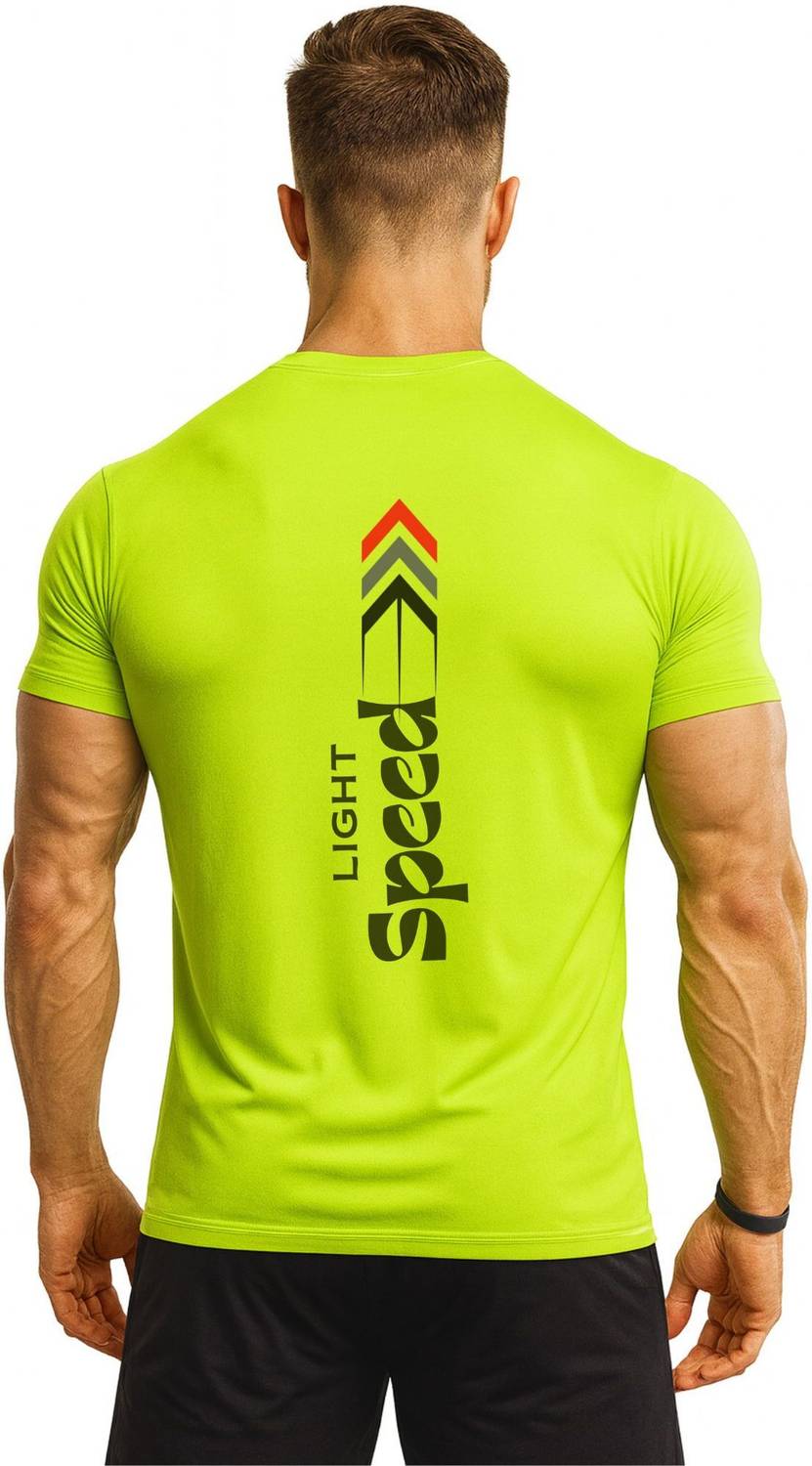 3colors Printed Men Round Neck Green T-Shirt