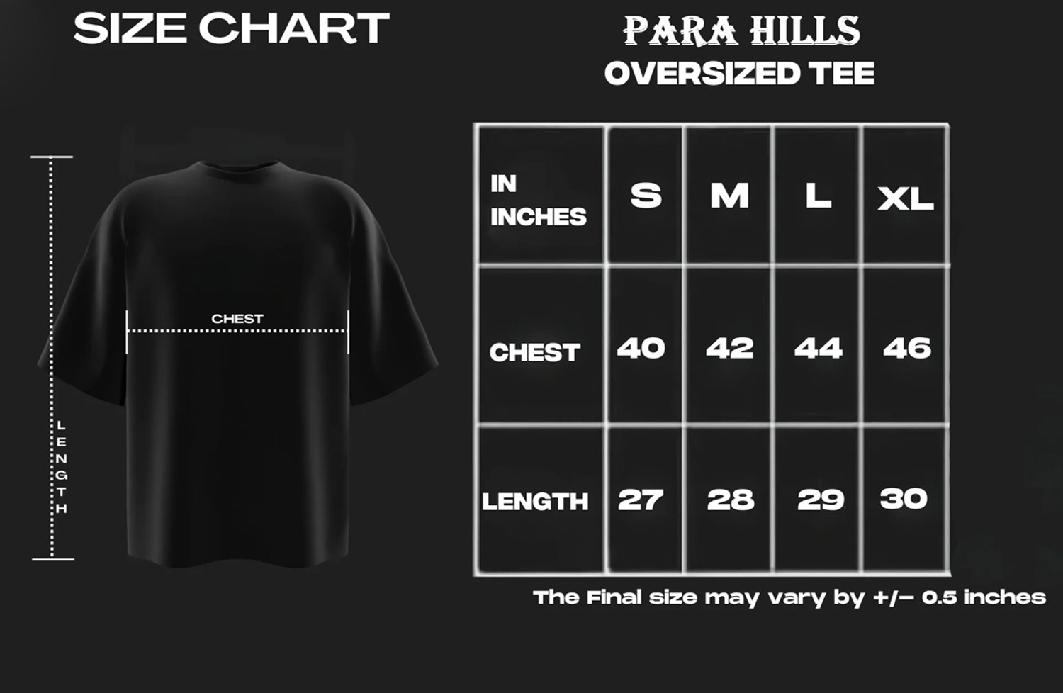 Image of PARA HILLS Graphic Print Men Round Neck Black T-Shirt
