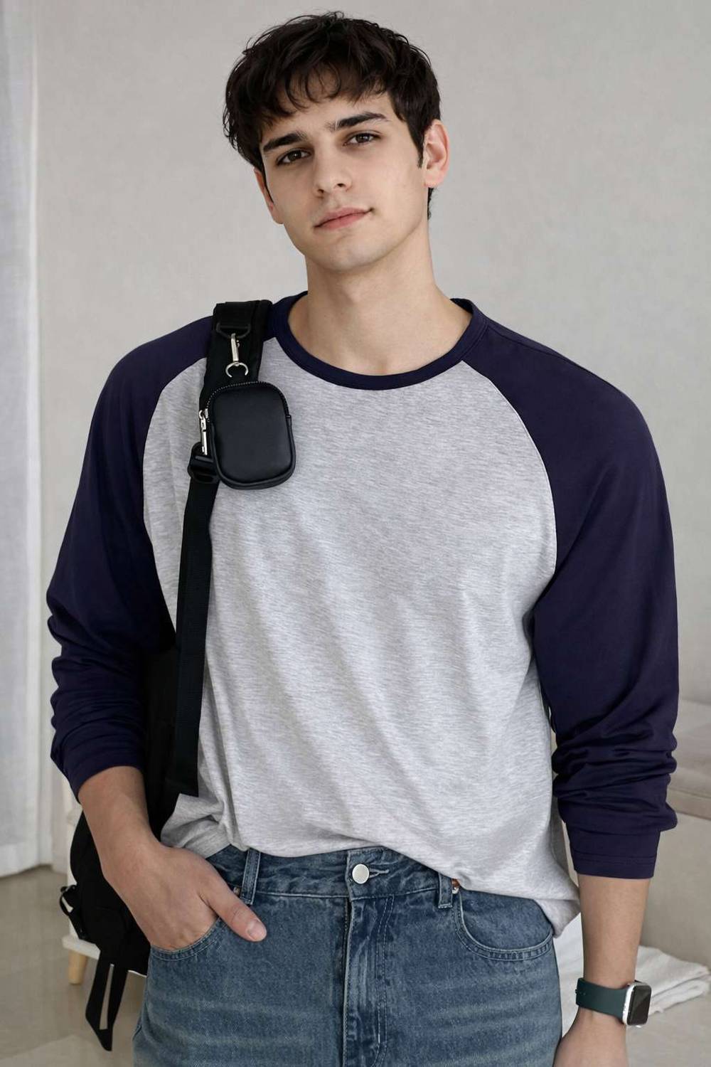 SIXTEENLINES Men Grey, Blue T-Shirt - Image 3