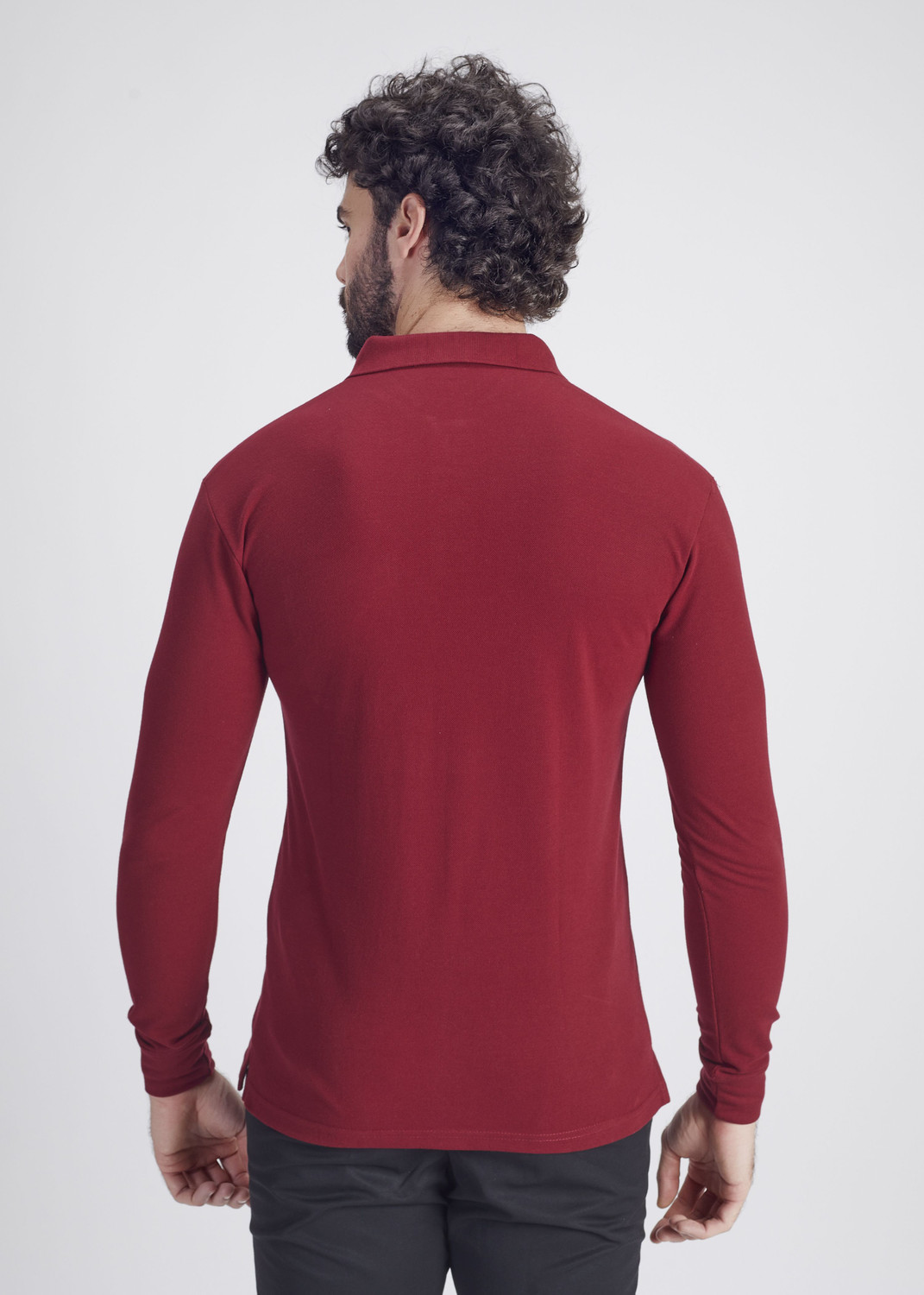 Image of PRORIDERS Solid Men Polo Neck Maroon T-Shirt