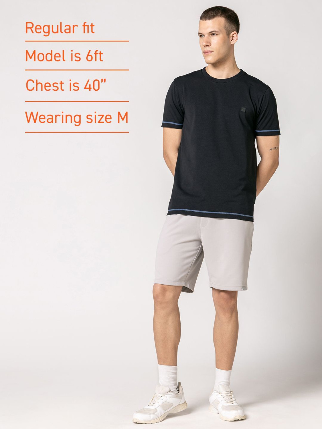 Image of Damensch Solid Men Round Neck Black T-Shirt