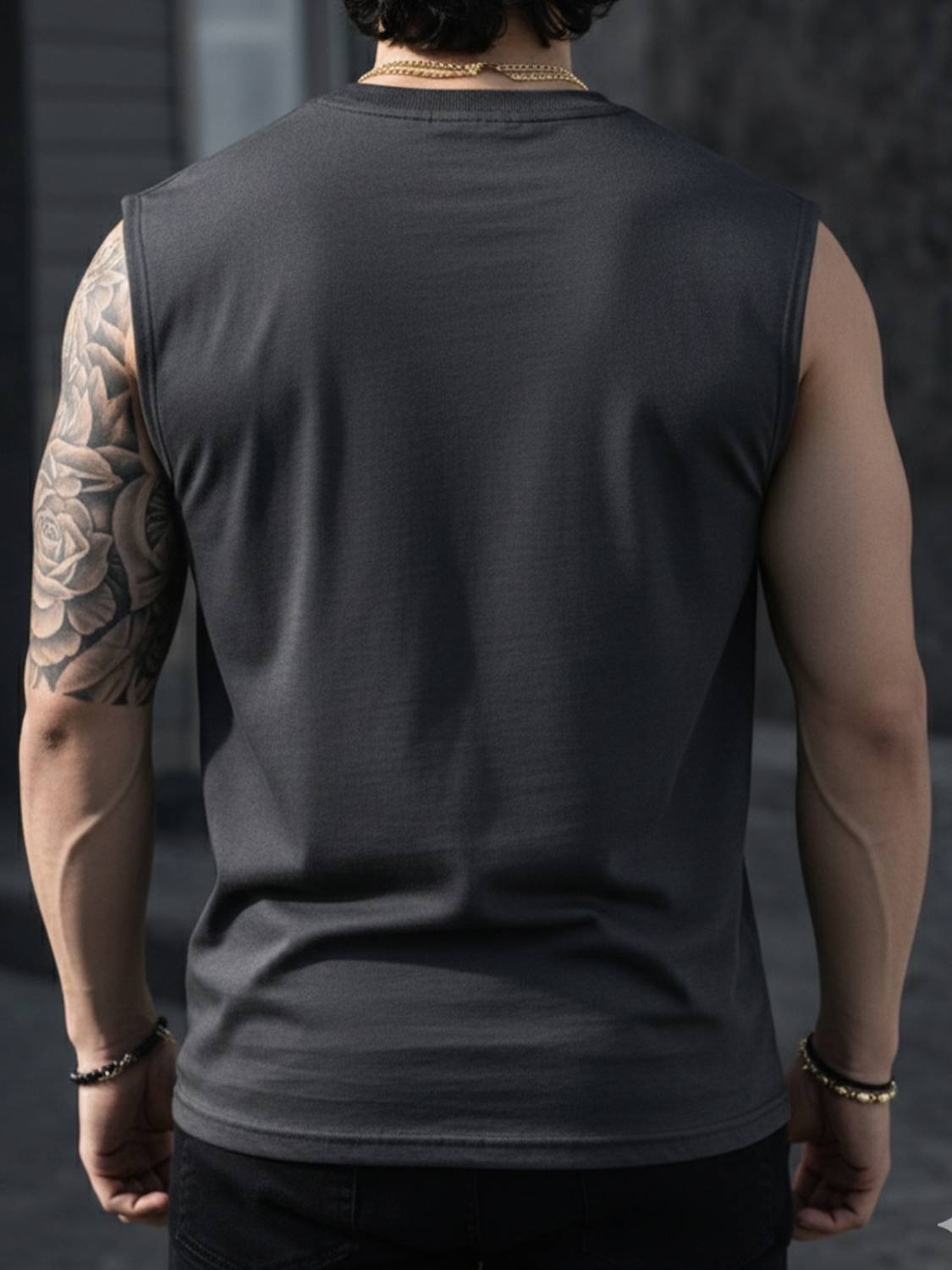 Jump Cuts Men Grey T-Shirt - Image 4