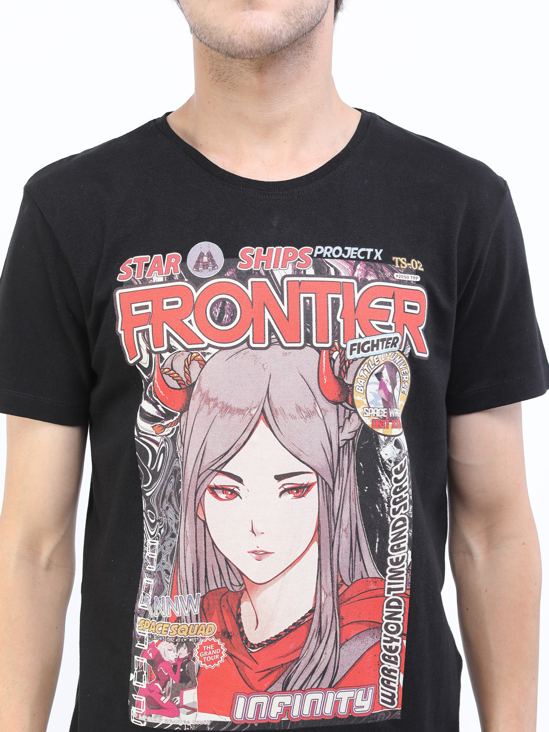 Image of KETCH Printed Men Round Neck Black T-Shirt