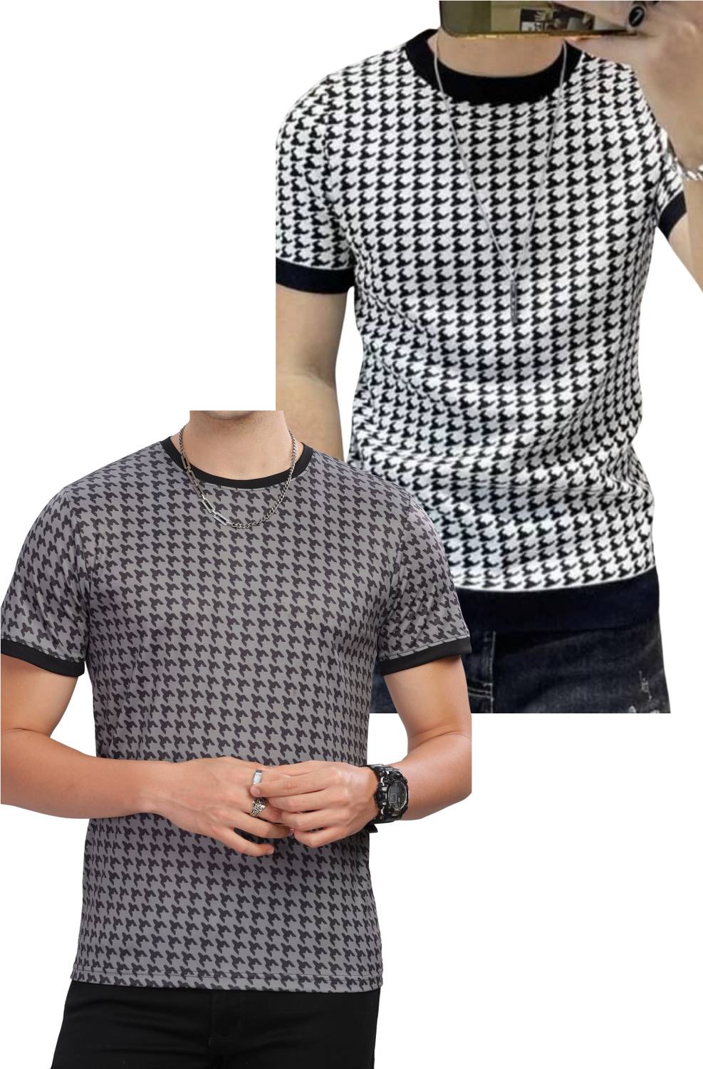 sti Pack of 2 Men Printed Round Neck Polyester Multicolor T-Shirt