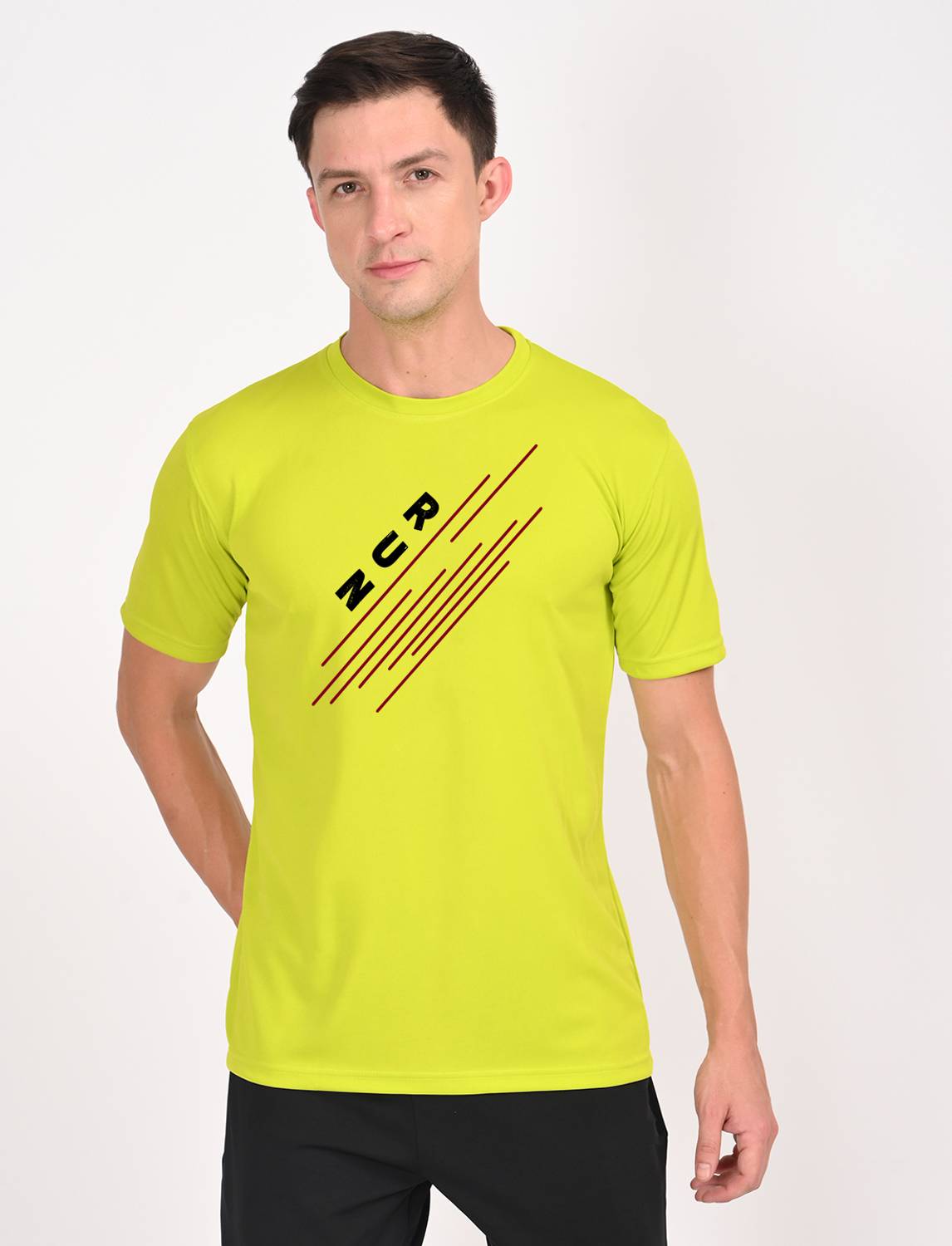 3colors Printed Men Round Neck Green T-Shirt