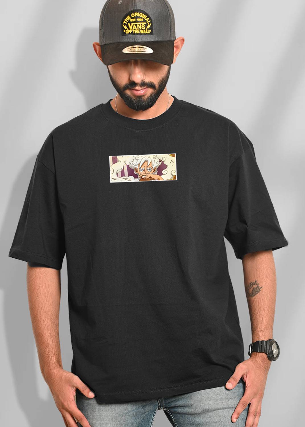 Devilson Men Black Round Neck Printed T-Shirt - Image 1