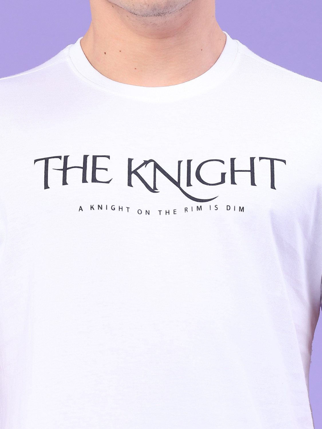 Image of V-MART Printed Men Round Neck White T-Shirt