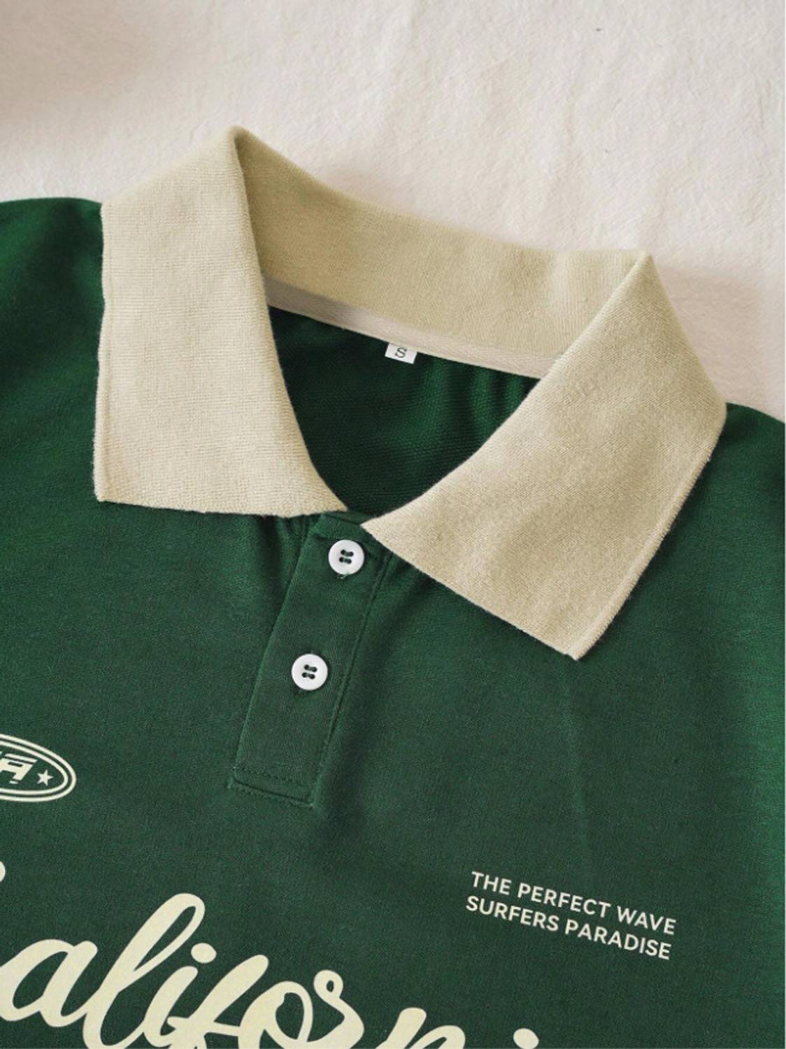 AVEJO Men Green Polo Neck T-Shirt - Image 4