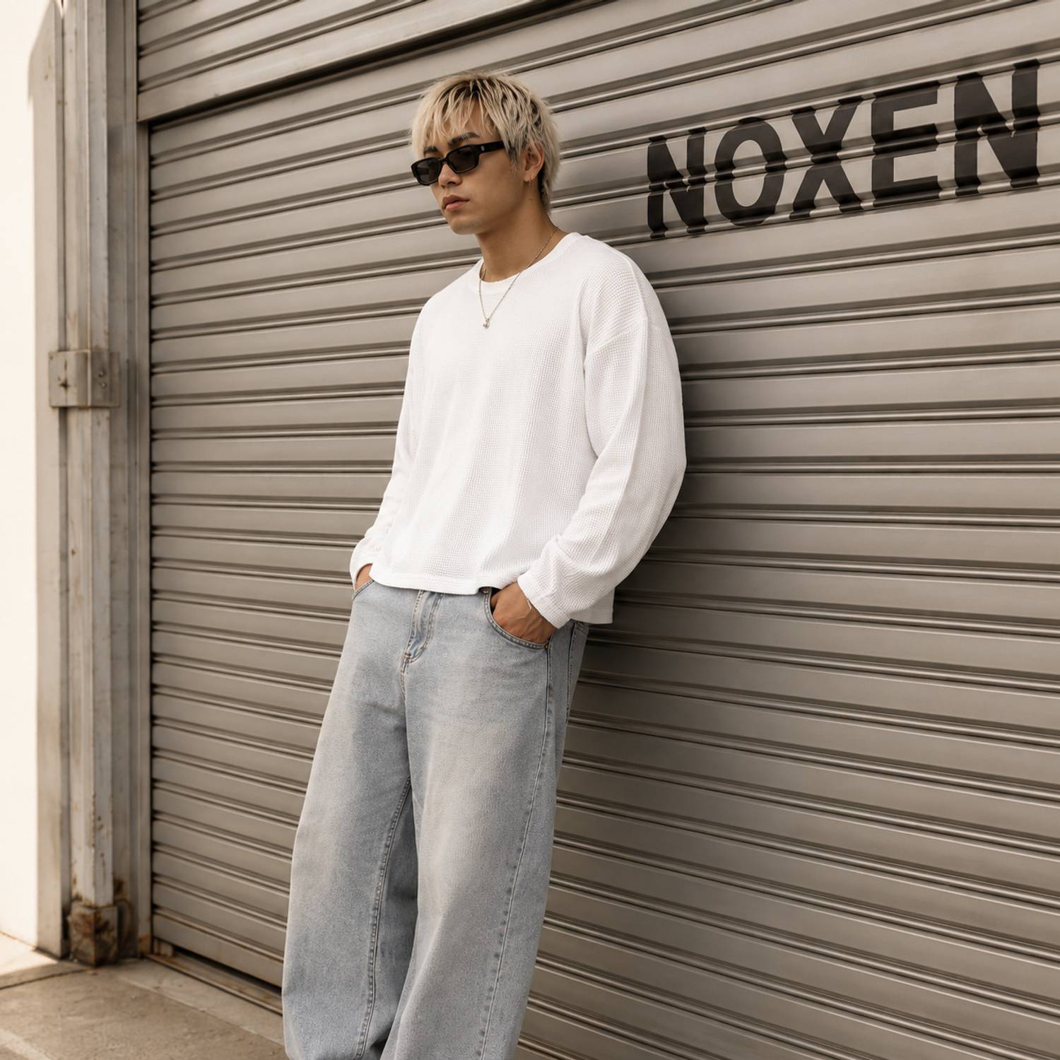 NOXEN Solid Men Round Neck White T-Shirt - Image 5