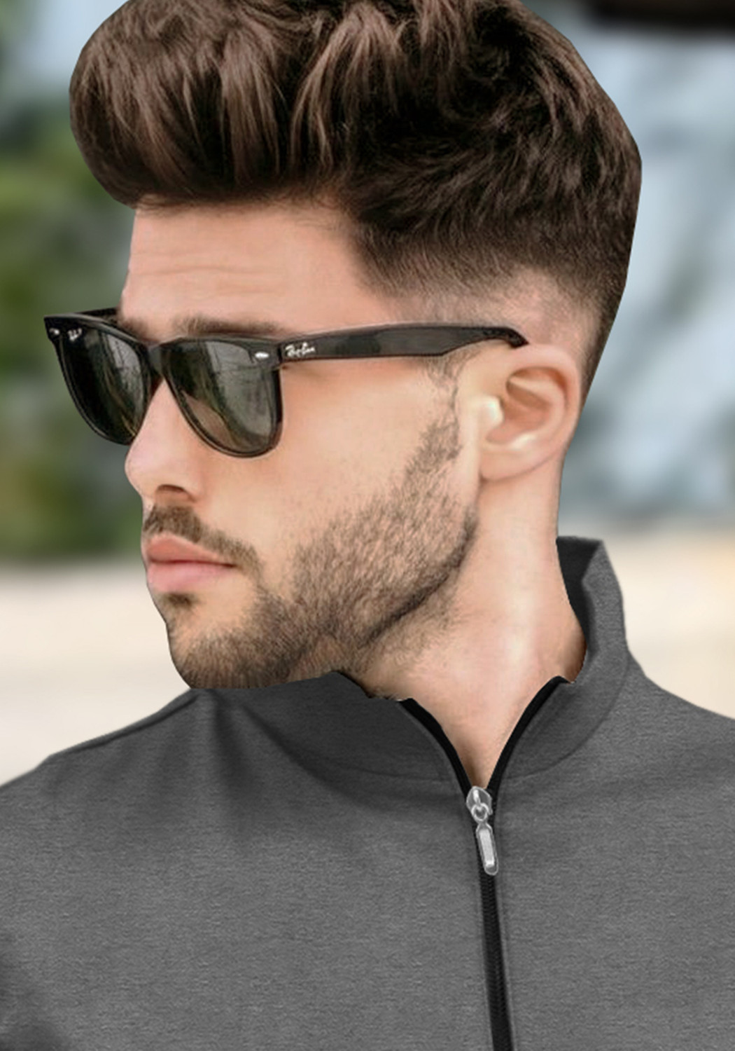 Image of TRIPR Solid Men Henley Neck Grey T-Shirt