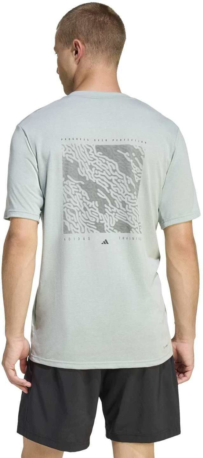 Image of ADIDAS Solid Men Polo Neck Green T-Shirt
