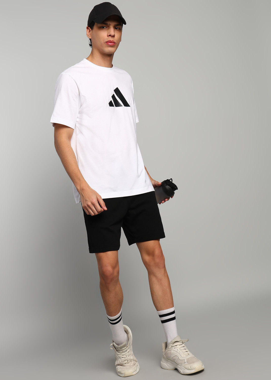 Image of ADIDAS Graphic Print Men Round Neck White T-Shirt