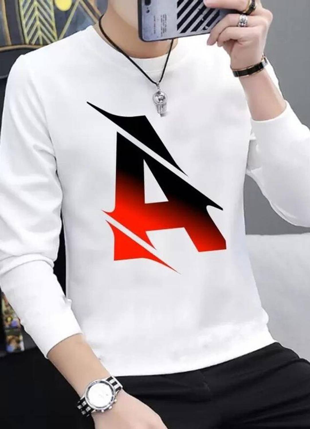 ApheFashion Printed Men Round Neck White T-Shirt