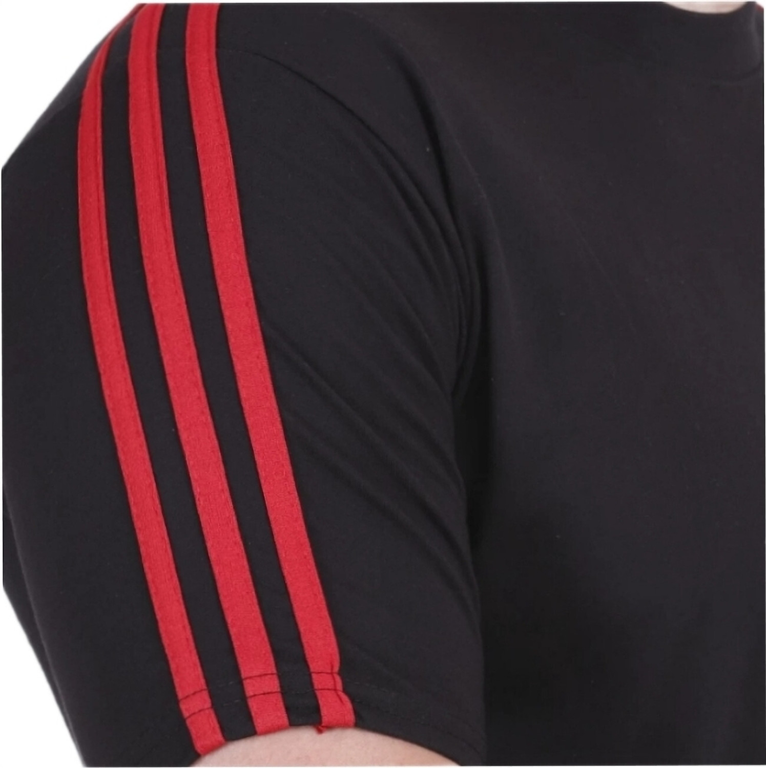 Image of shri radhe Military Camouflage Men Round Neck Black, Red T-Shirt