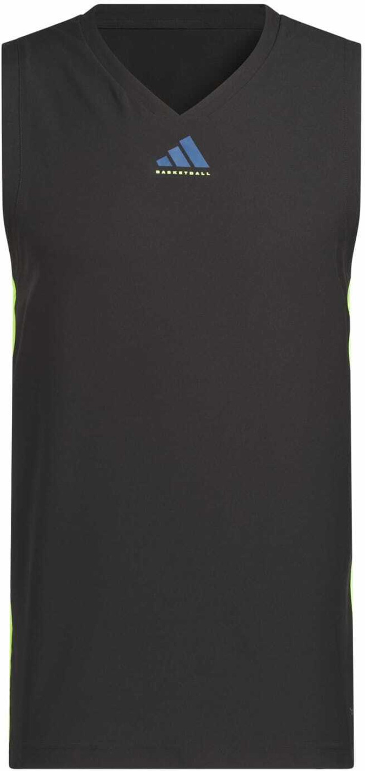 Image of ADIDAS Printed Men Crew Neck Black T-Shirt