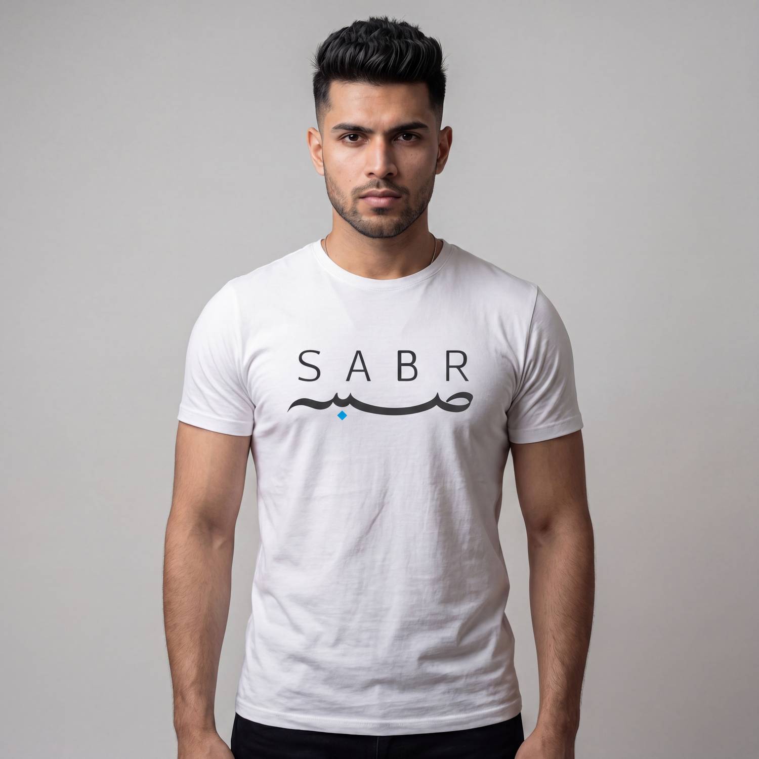 CREDENCECLOTH Men White Round Neck T-Shirt - Image 1