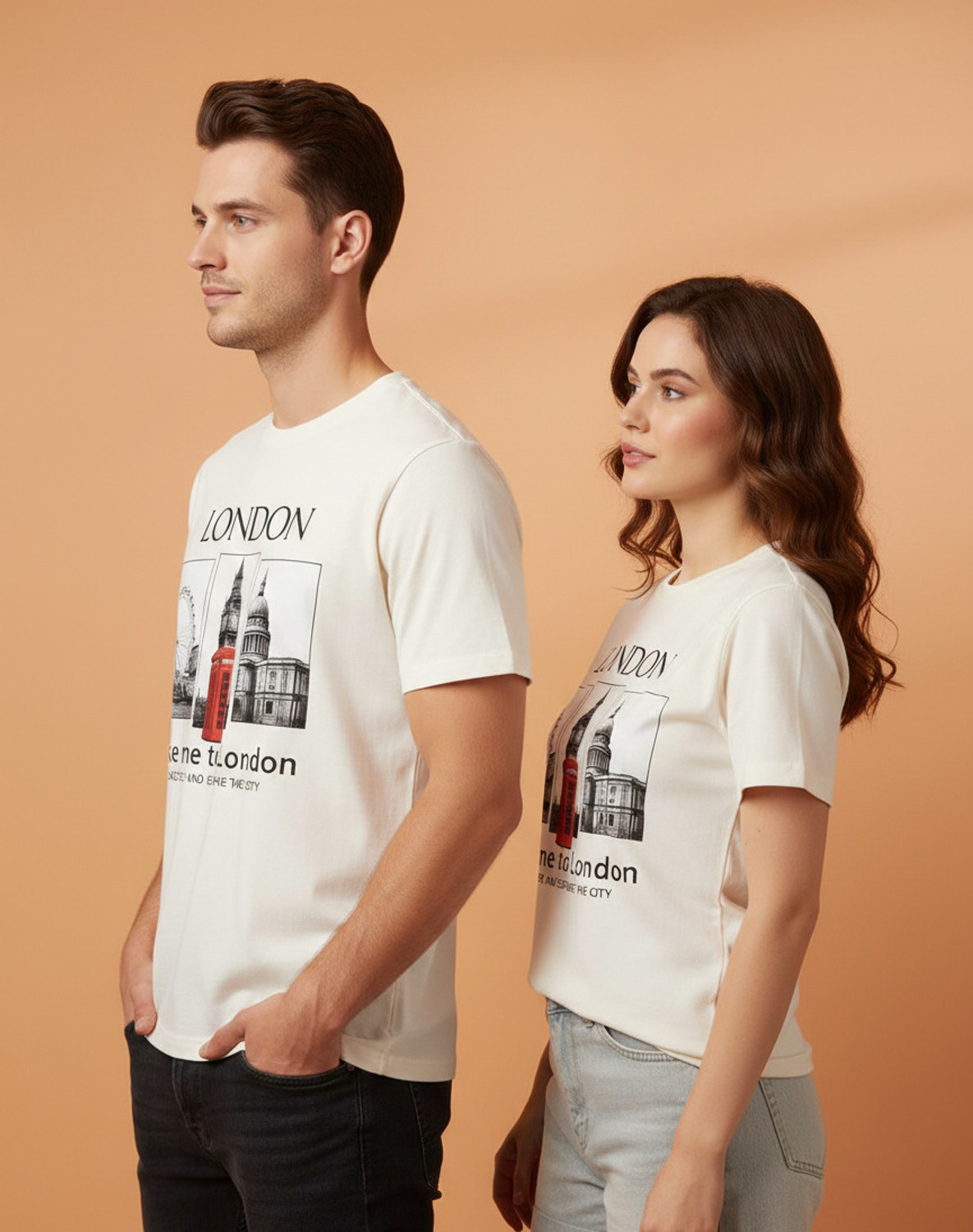Image of COTNIX Graphic Print Women Round Neck White T-Shirt