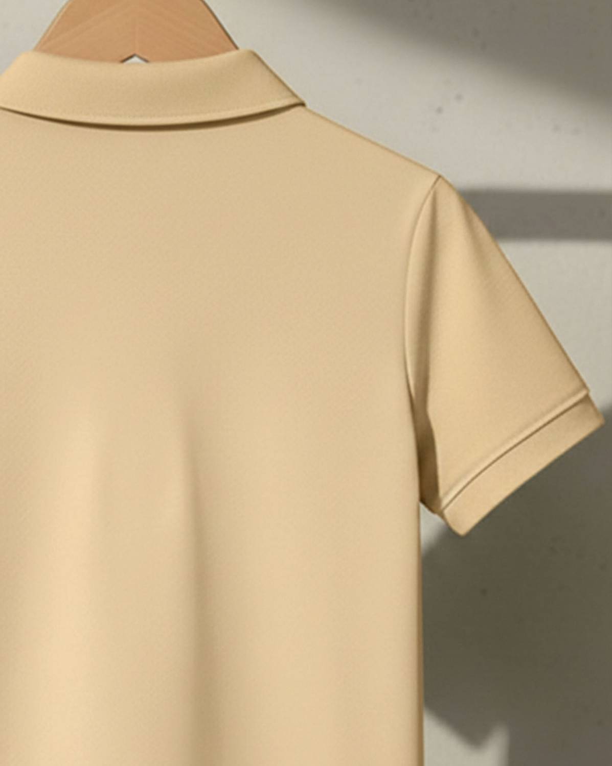 AUSK Men Zip Neck Beige T-Shirt - Image 4
