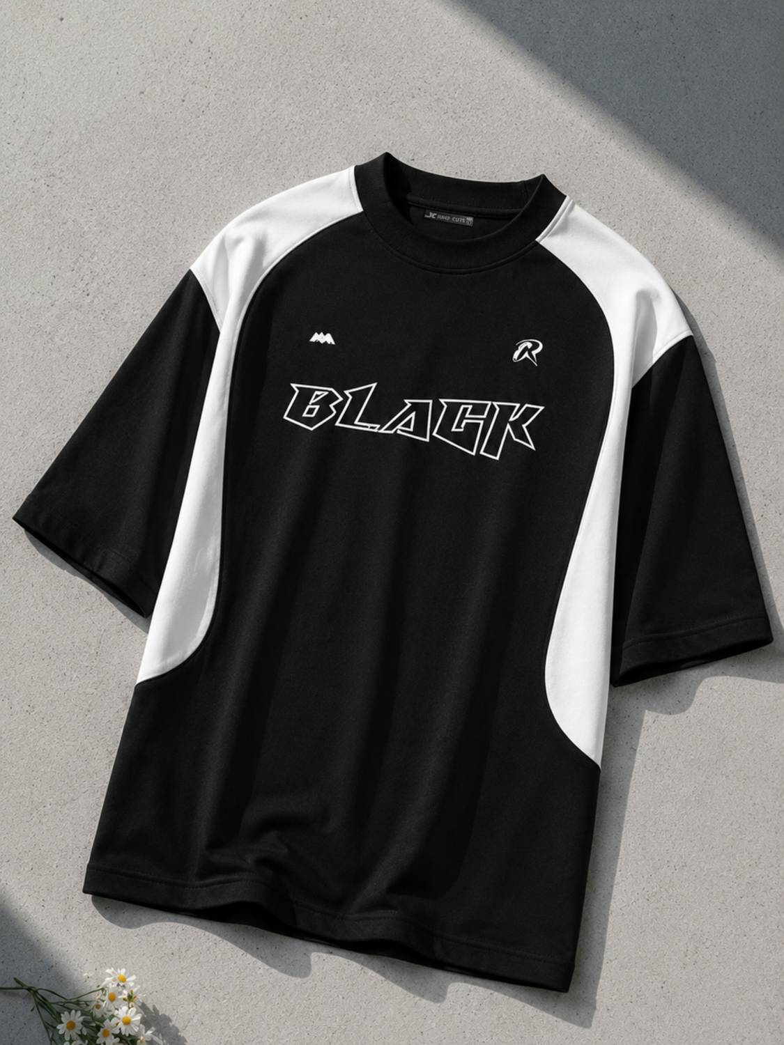 Jump Cuts Men Black Round Neck T-Shirt - Image 1