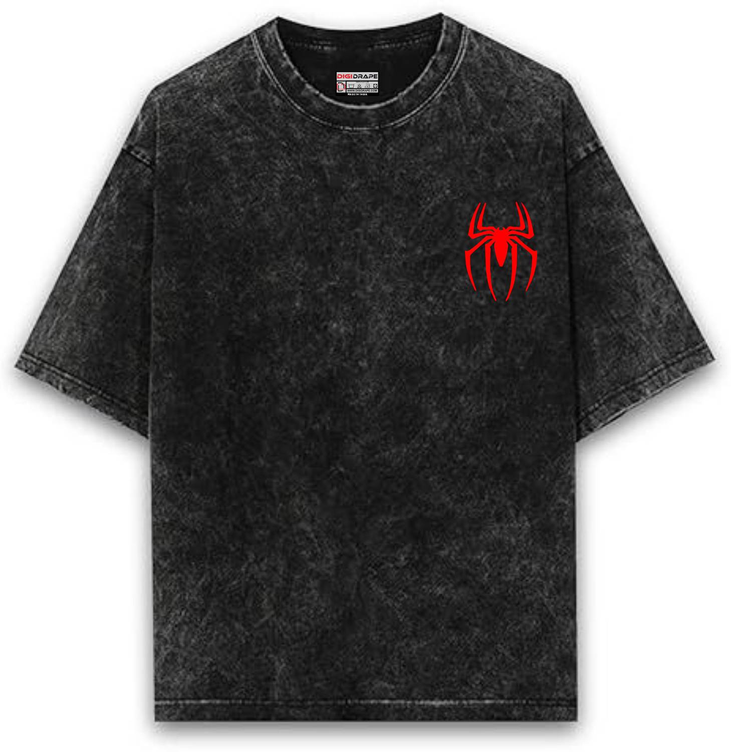DIGI DRAPE Superhero Black T-Shirt - Image 3