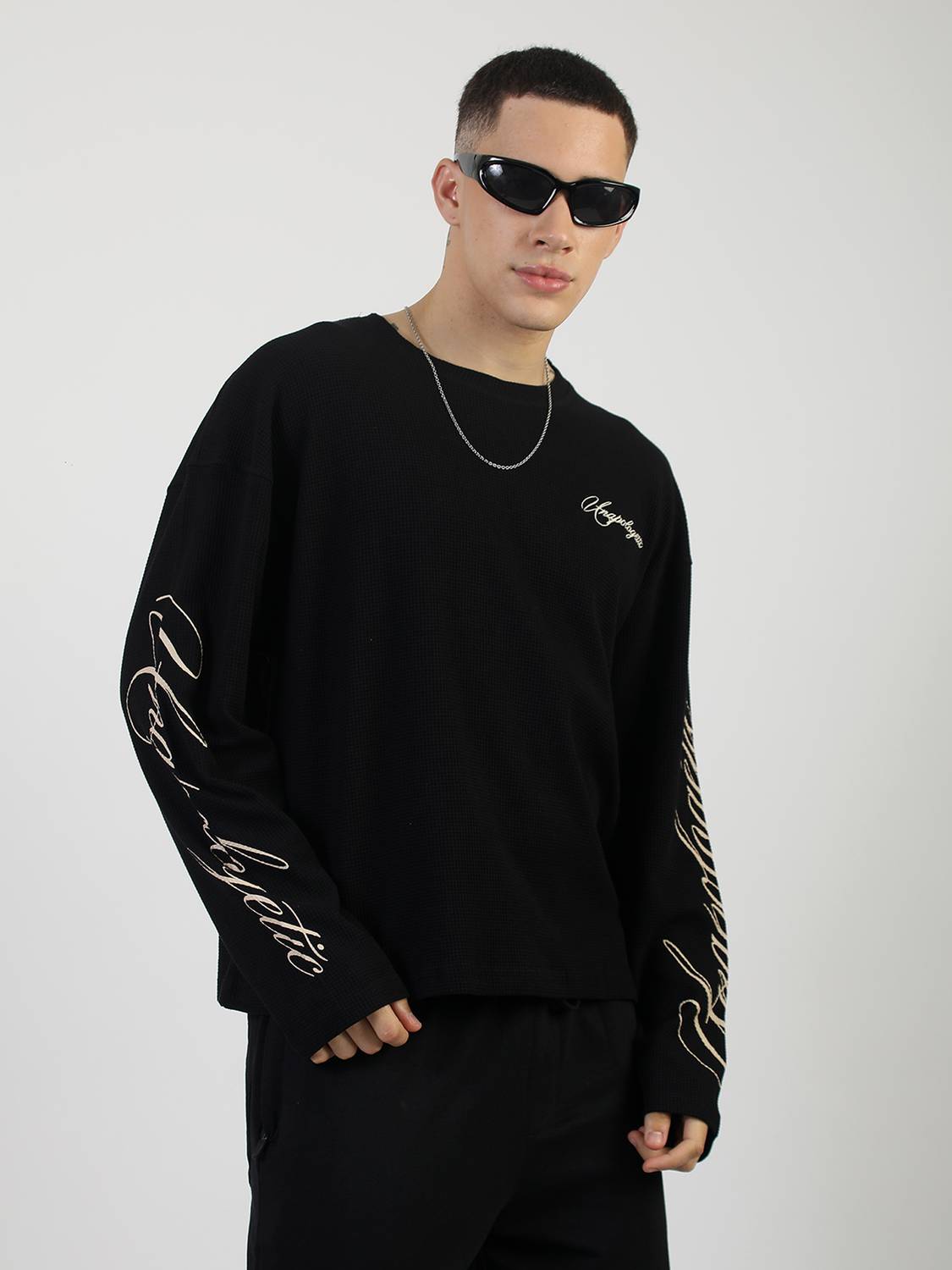 MANIAC Black Men Round Neck T-Shirt - Image 4