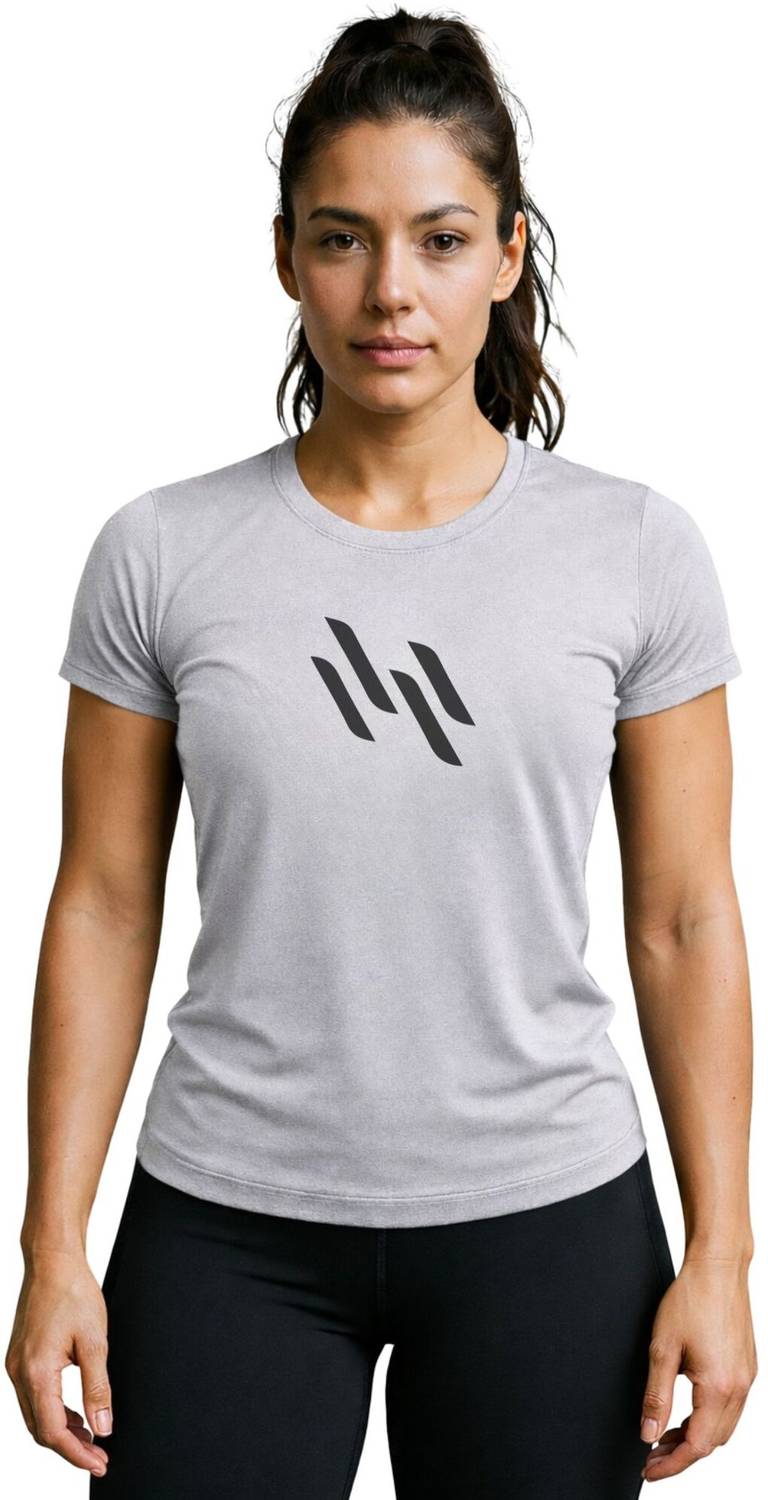 3colors Printed Women Round Neck Grey T-Shirt